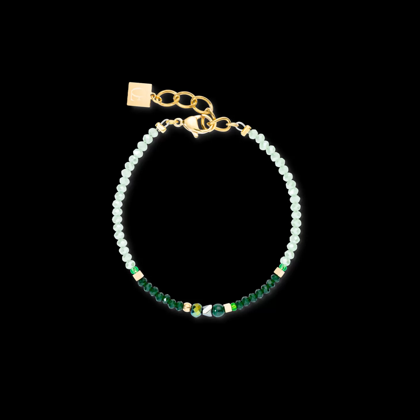 COEUR DE LION Bracelet Amulet Glamorous Green Gold