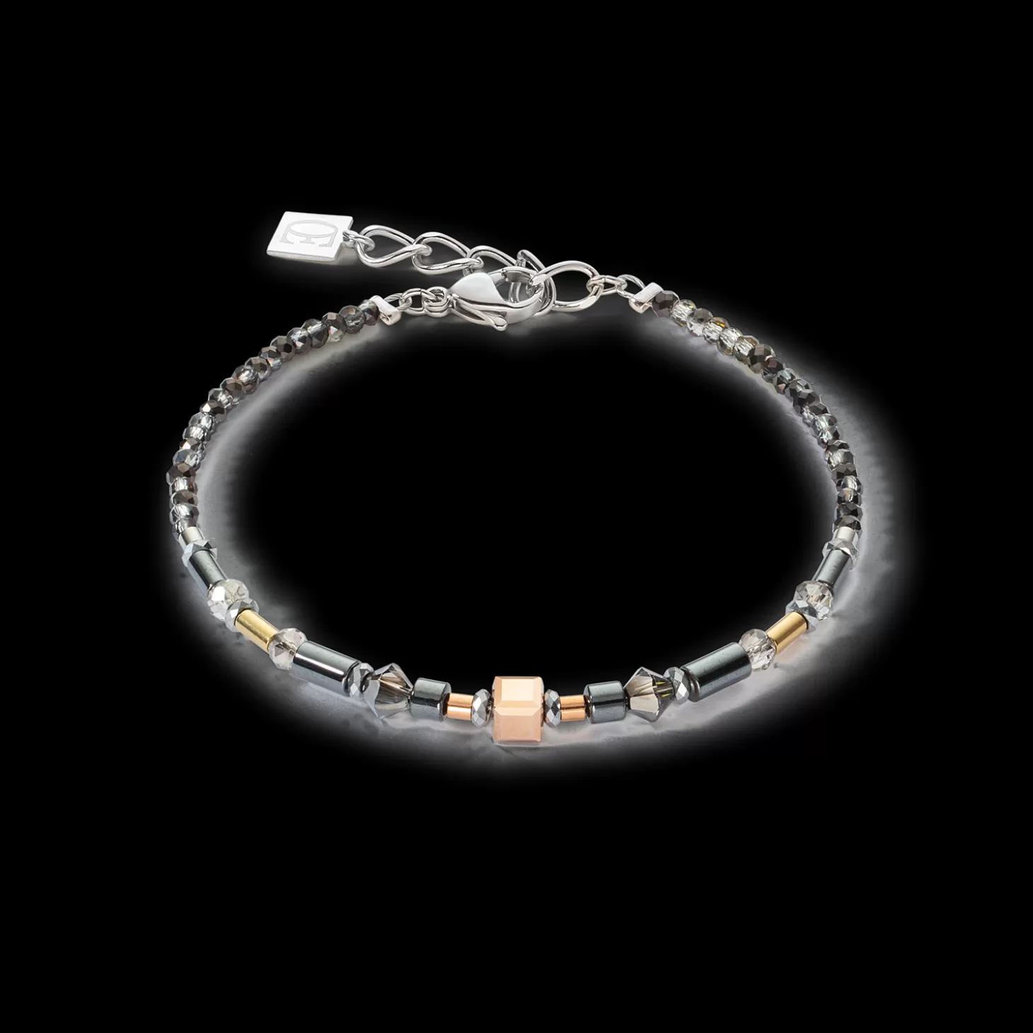 COEUR DE LION Bracelet Brilliant Square Trilogy Interchangeable Pendant Tricolor