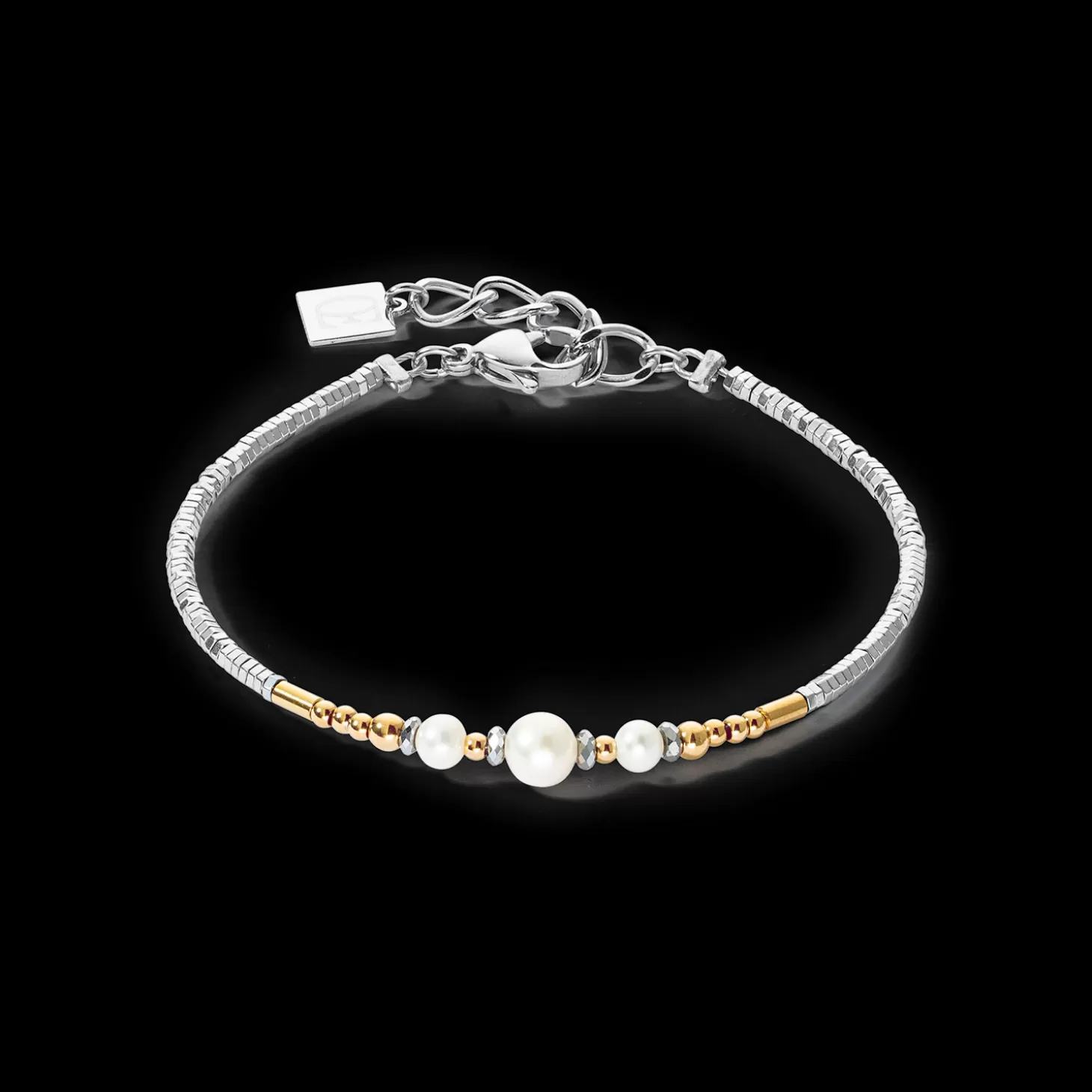 COEUR DE LION Bracelet Classic Princess Freshwater Pearls Bicolour