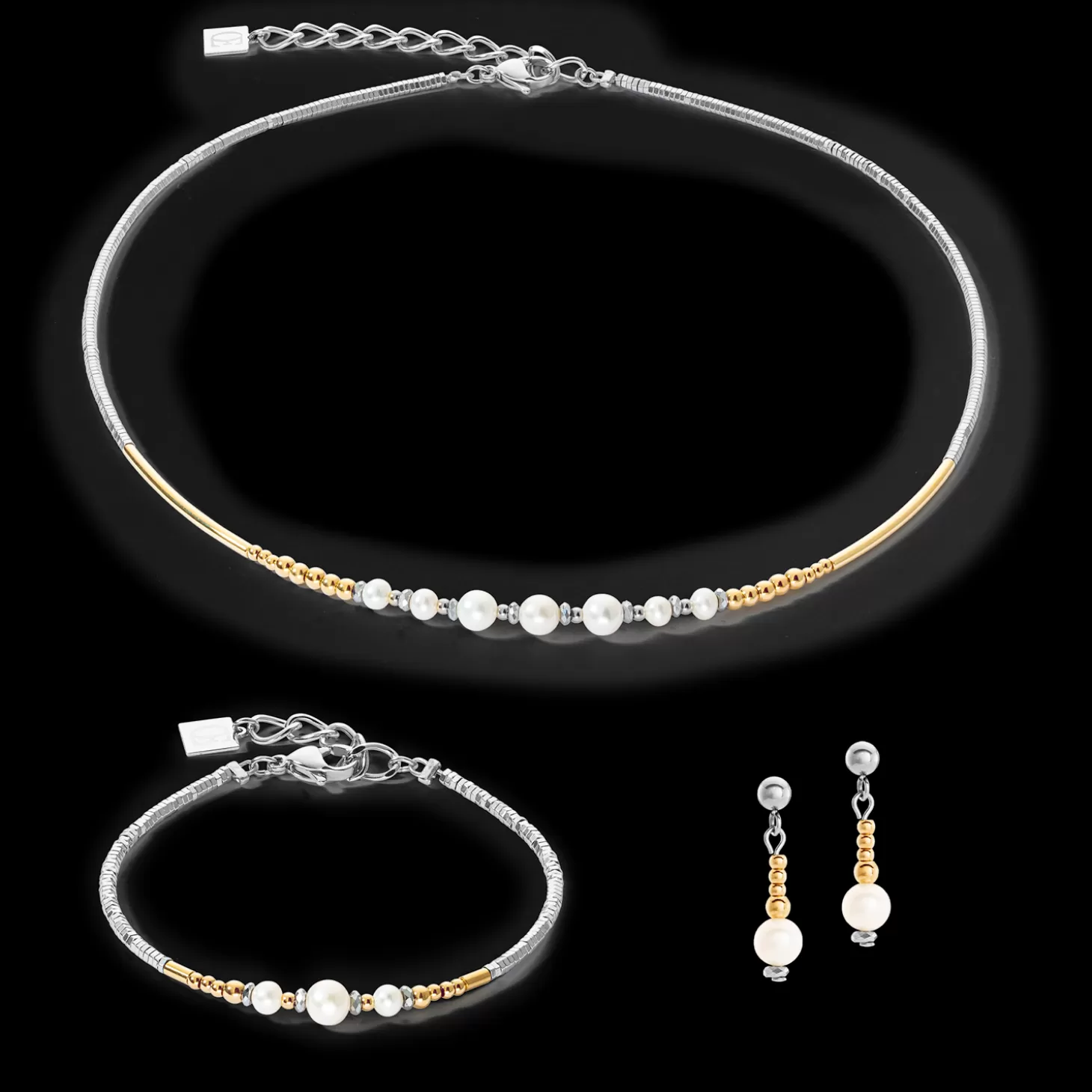 COEUR DE LION Bracelet Classic Princess Freshwater Pearls Bicolour