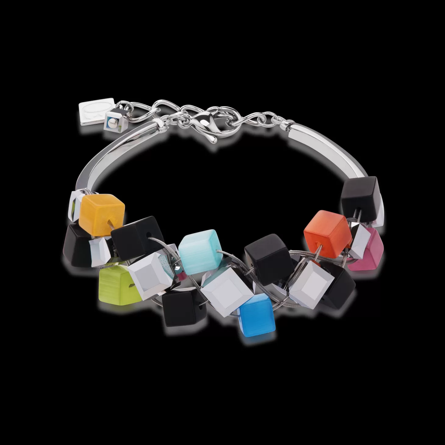 COEUR DE LION Bracelet Crystals & Onyx Multicolour Black