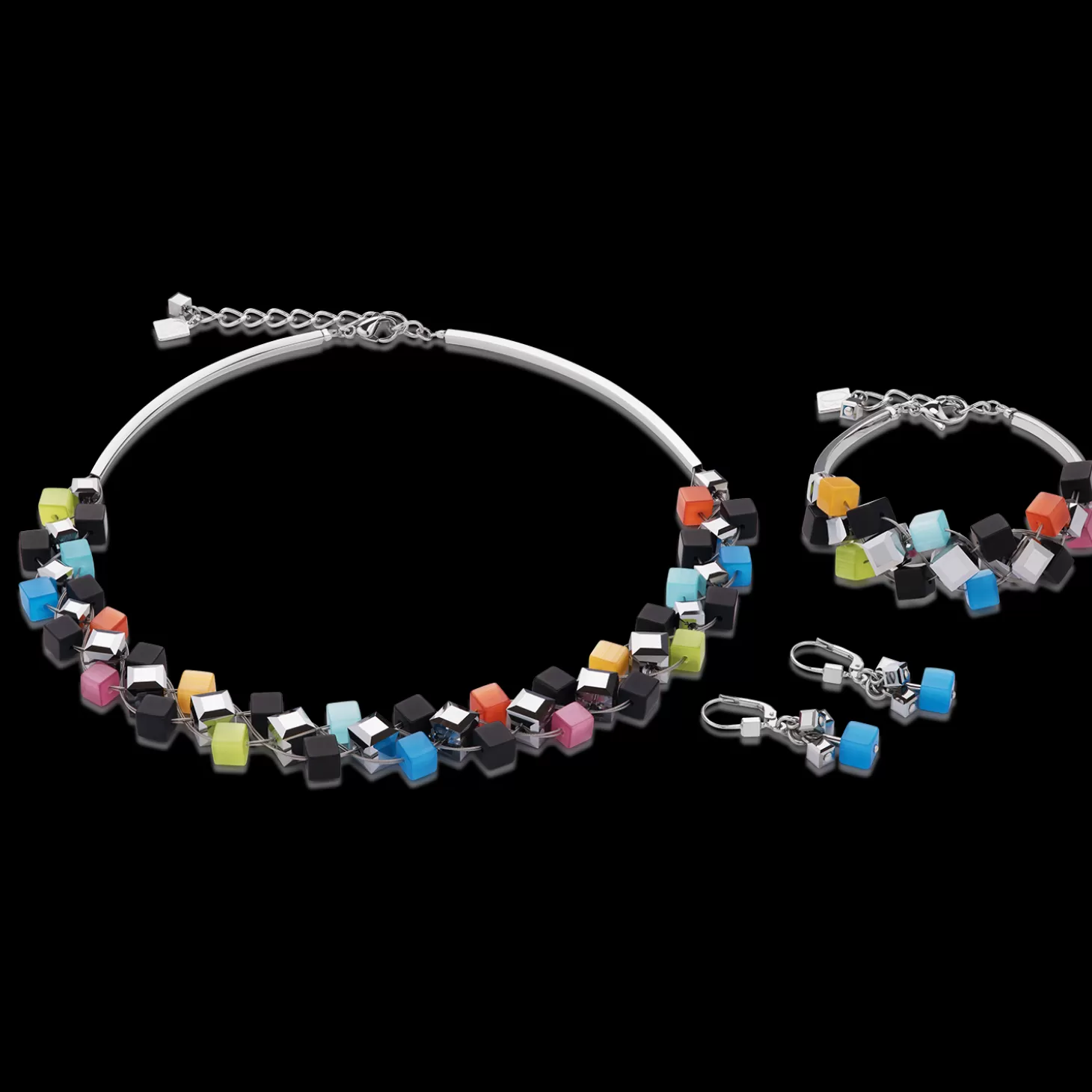 COEUR DE LION Bracelet Crystals & Onyx Multicolour Black