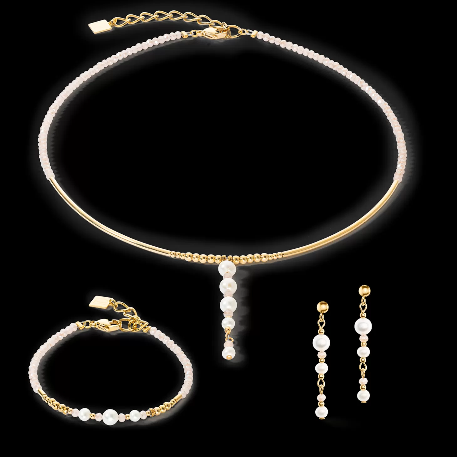 COEUR DE LION Bracelet Drops Freshwater Pearls Gold