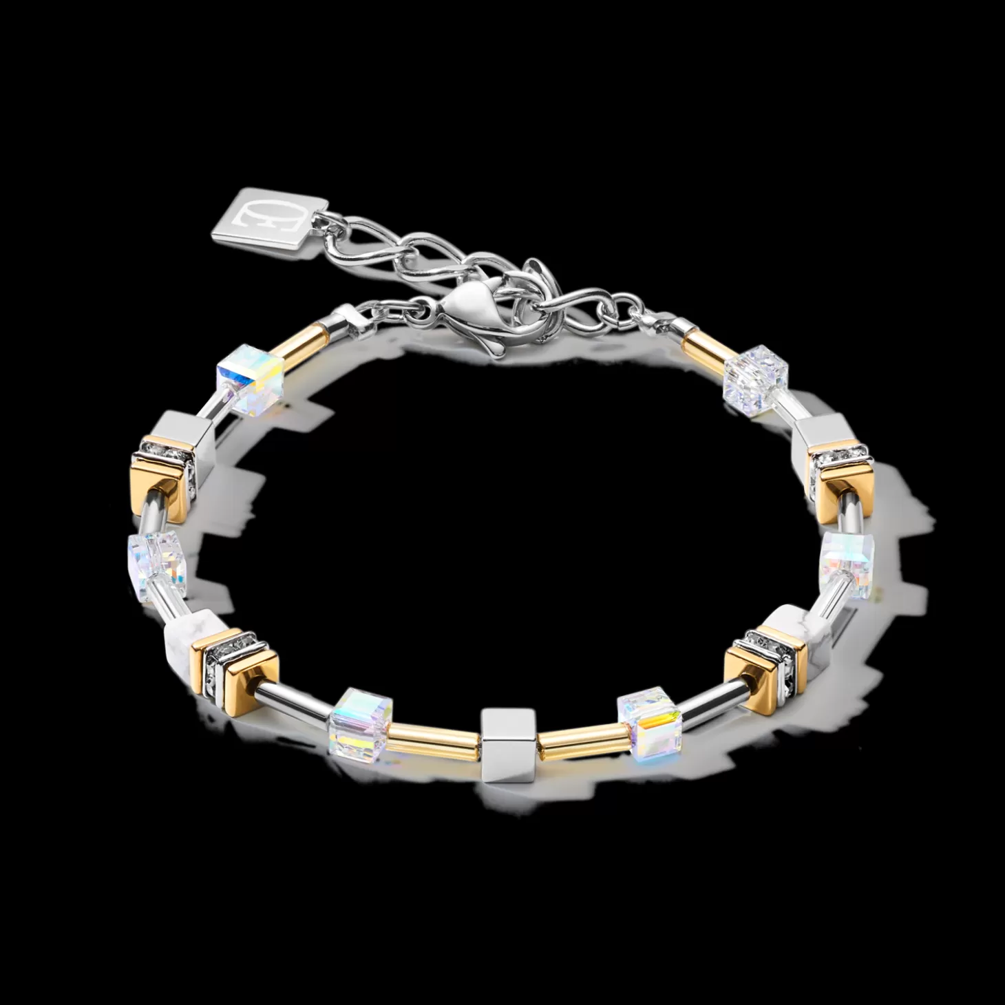 COEUR DE LION Bracelet Geocube® Multitask 4-In-1 Gold-Silver