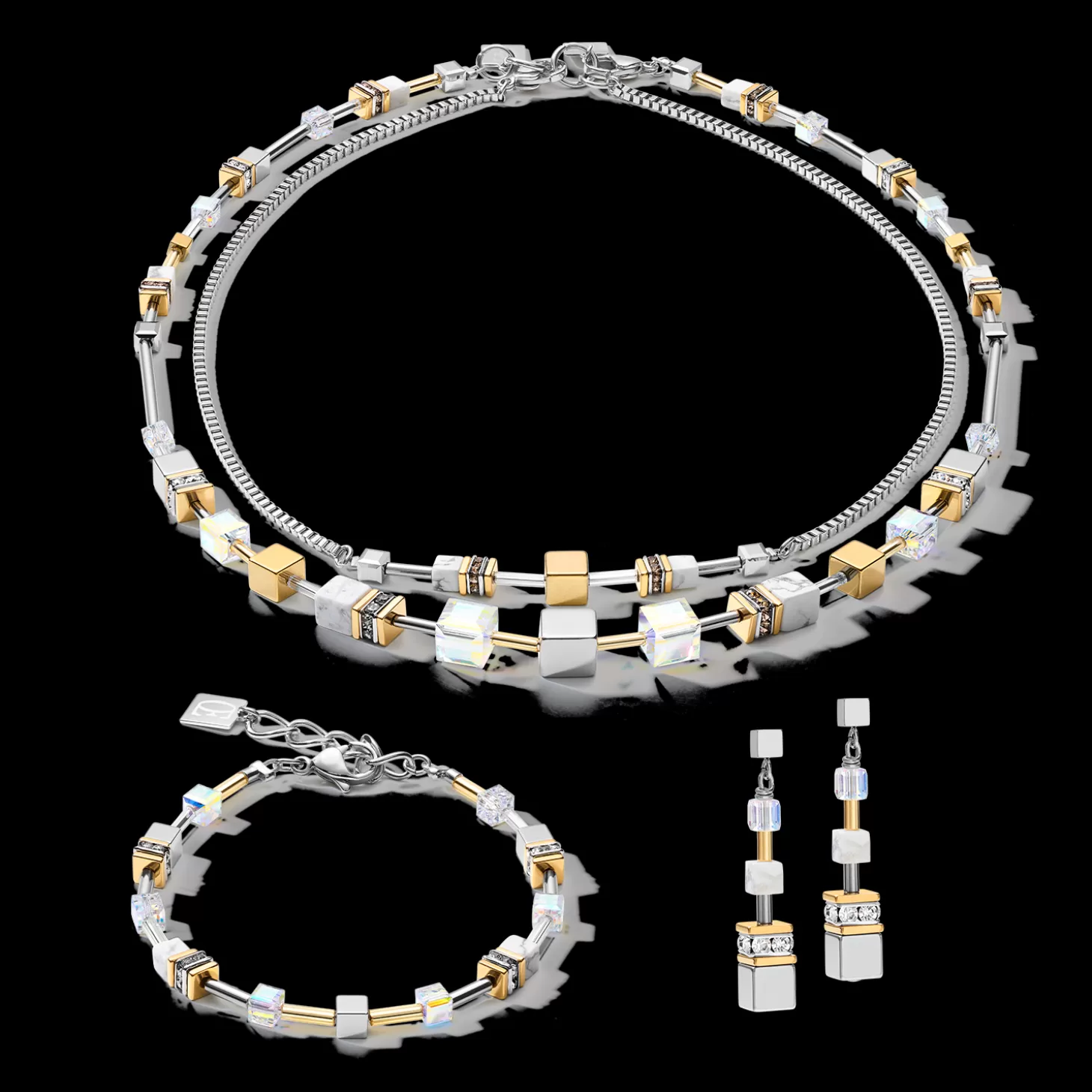 COEUR DE LION Bracelet Geocube® Multitask 4-In-1 Gold-Silver