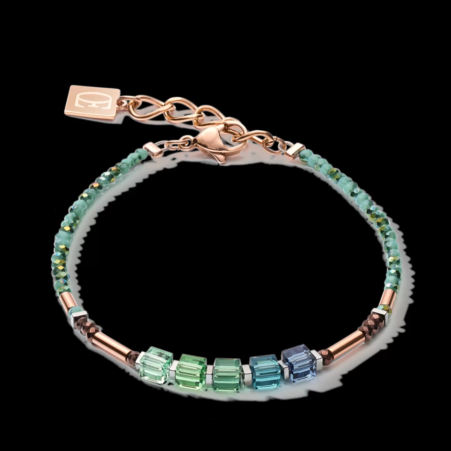 COEUR DE LION Bracelet Geocube® Shades Of Green-Petrol