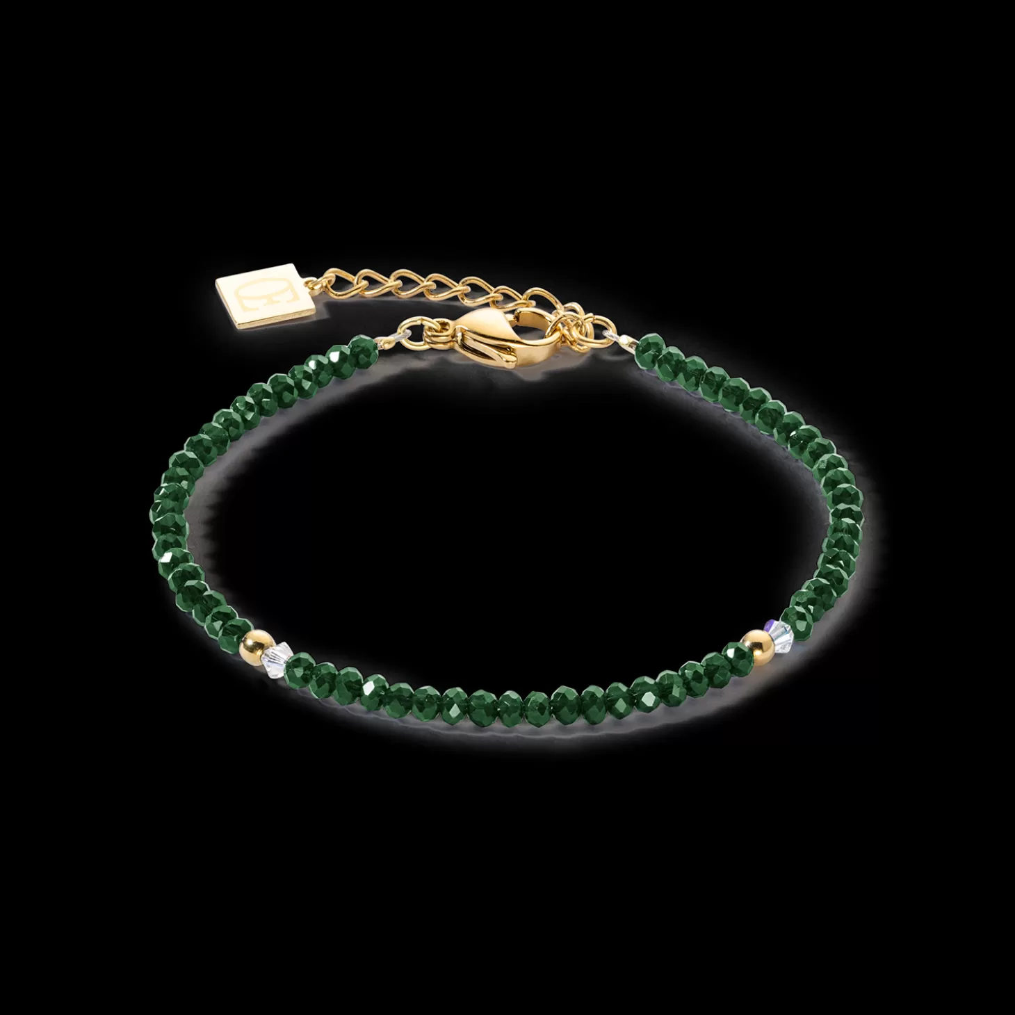 COEUR DE LION Bracelet Little Twinkle Gold-Dark Green