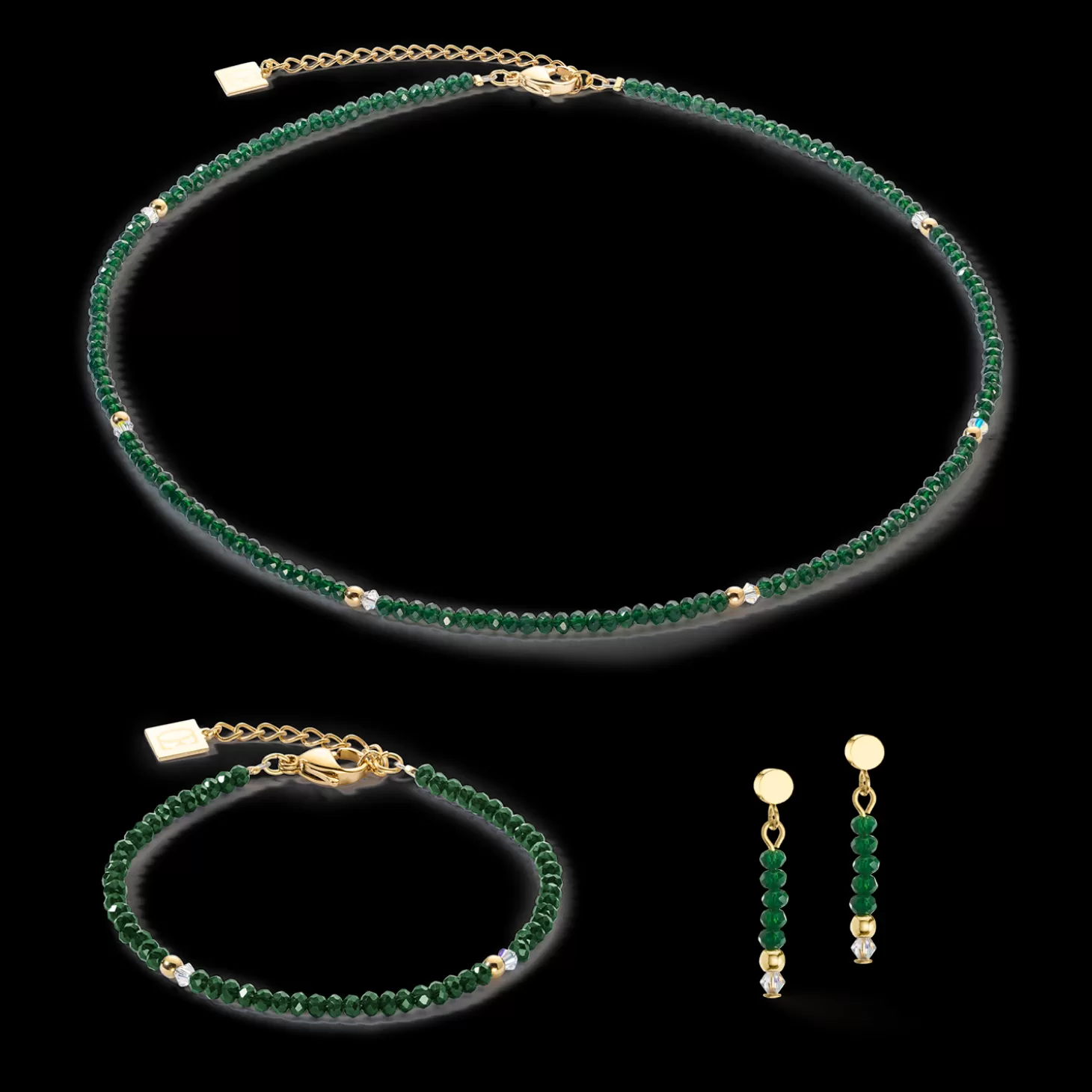 COEUR DE LION Bracelet Little Twinkle Gold-Dark Green