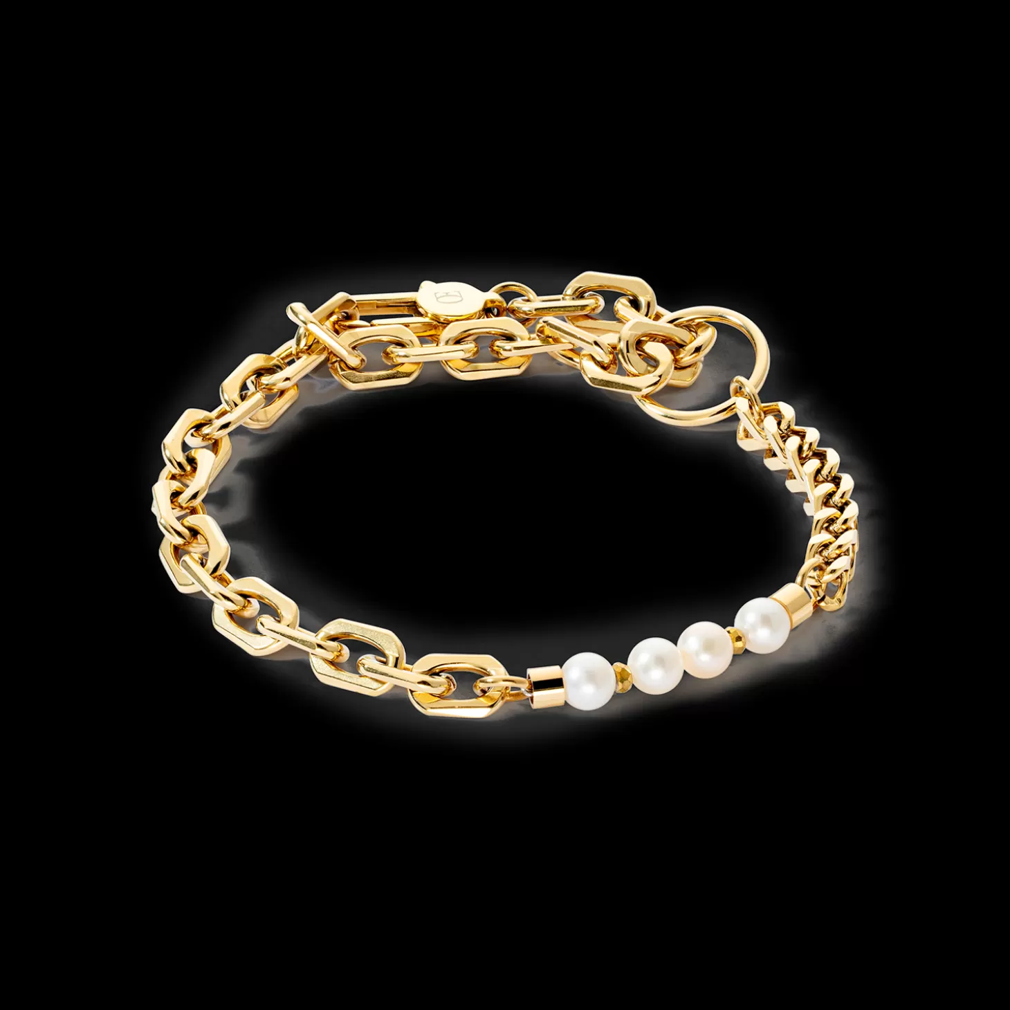 COEUR DE LION Bracelet Shape Shifter Freshwater Pearls Gold