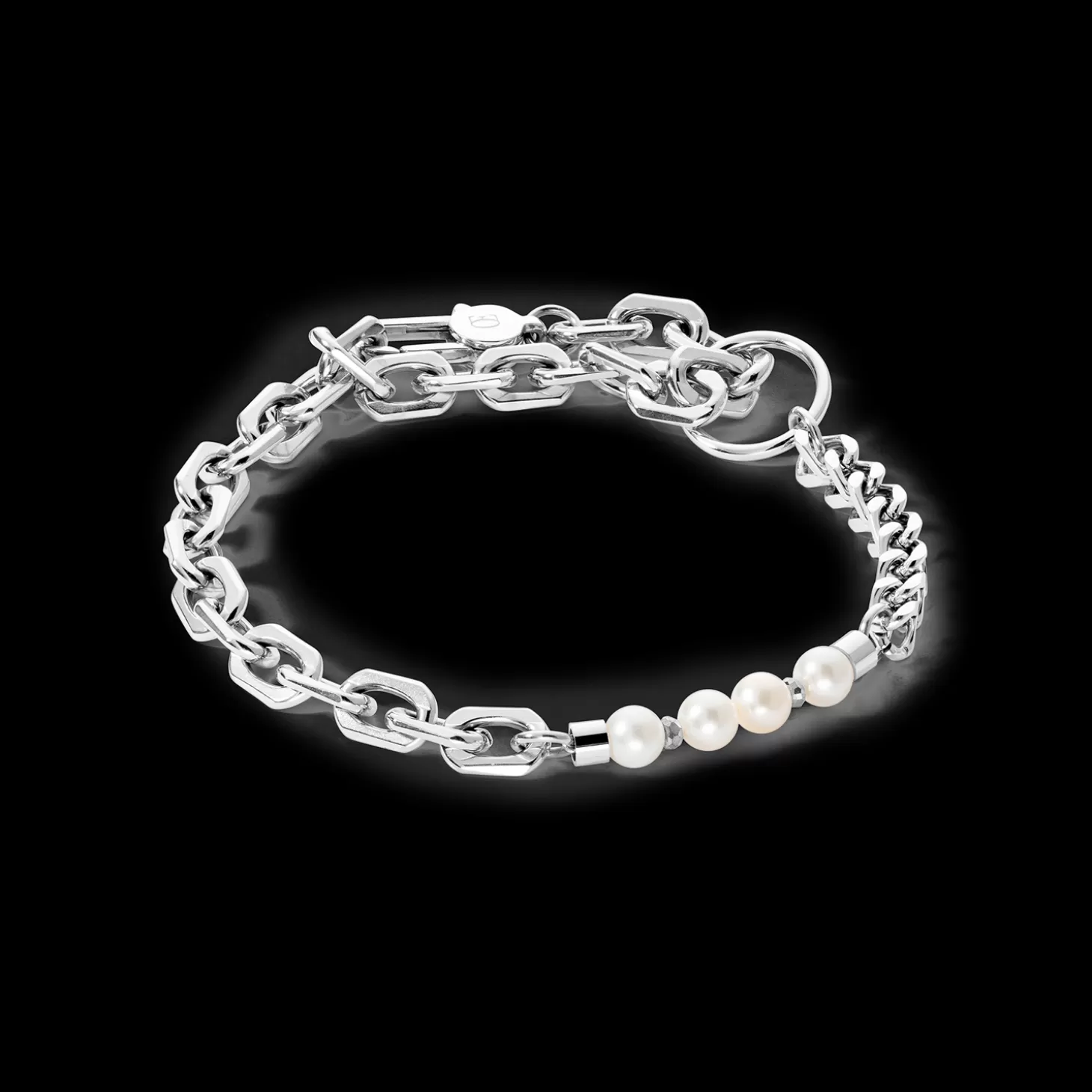 COEUR DE LION Bracelet Shape Shifter Freshwater Pearls Silver