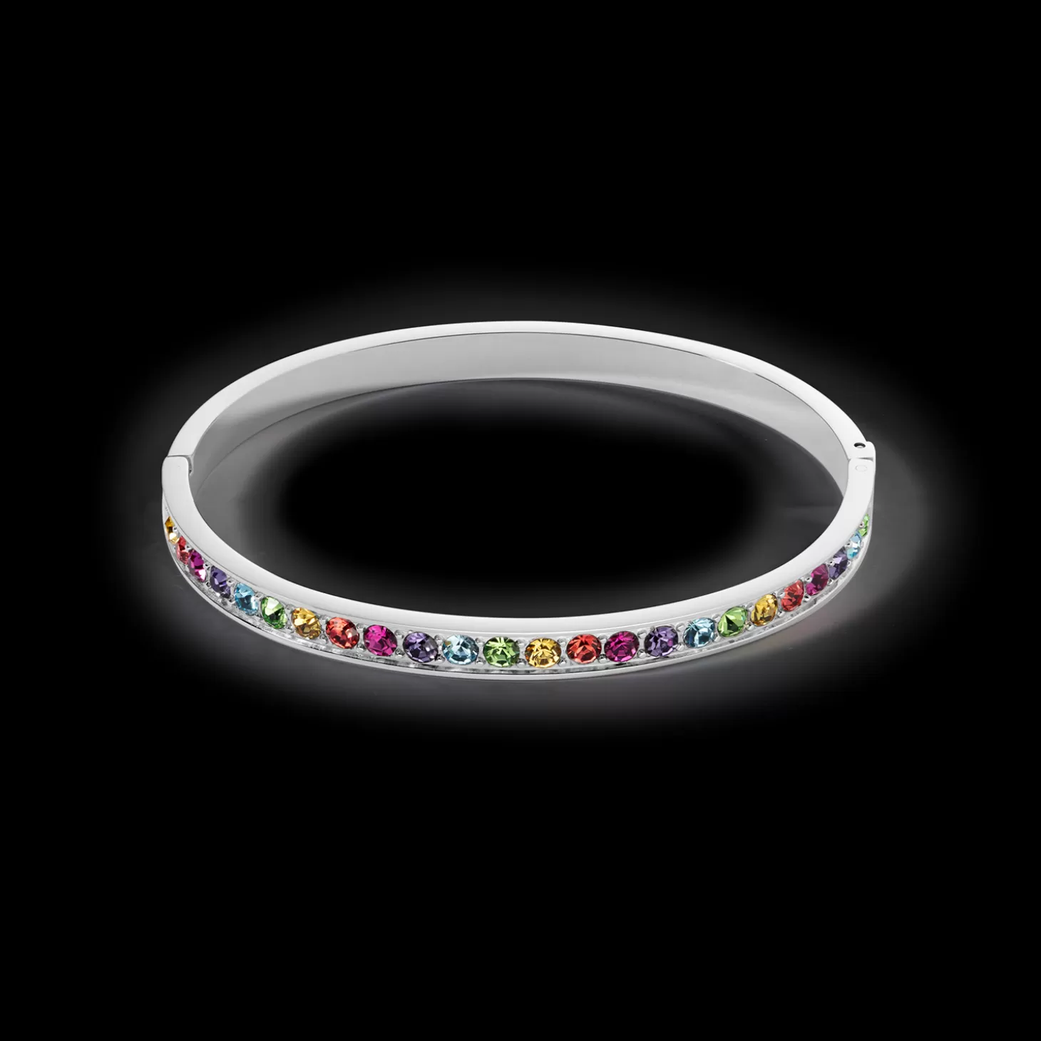COEUR DE LION Bracelet Stainless Steel & Crystals Silver Multicolor 17