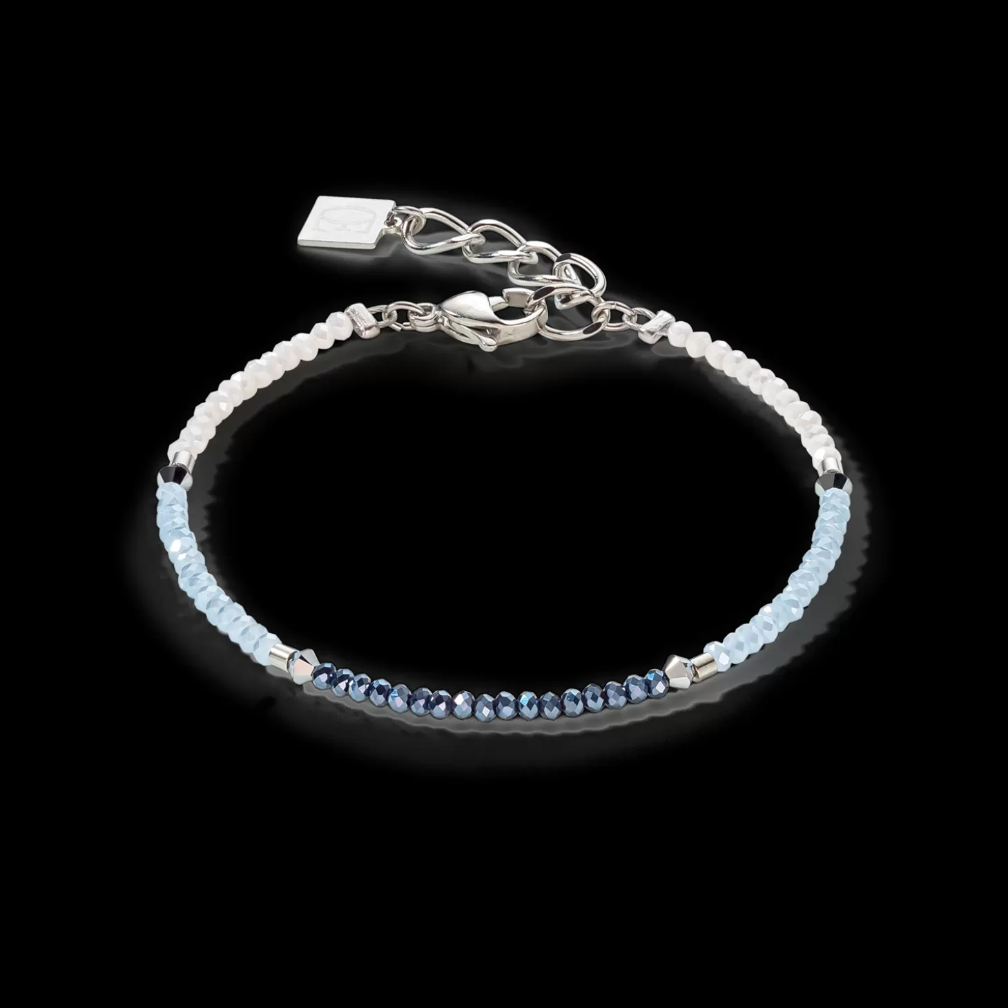 COEUR DE LION Brilliant Square Bracelet Silver Light Blue