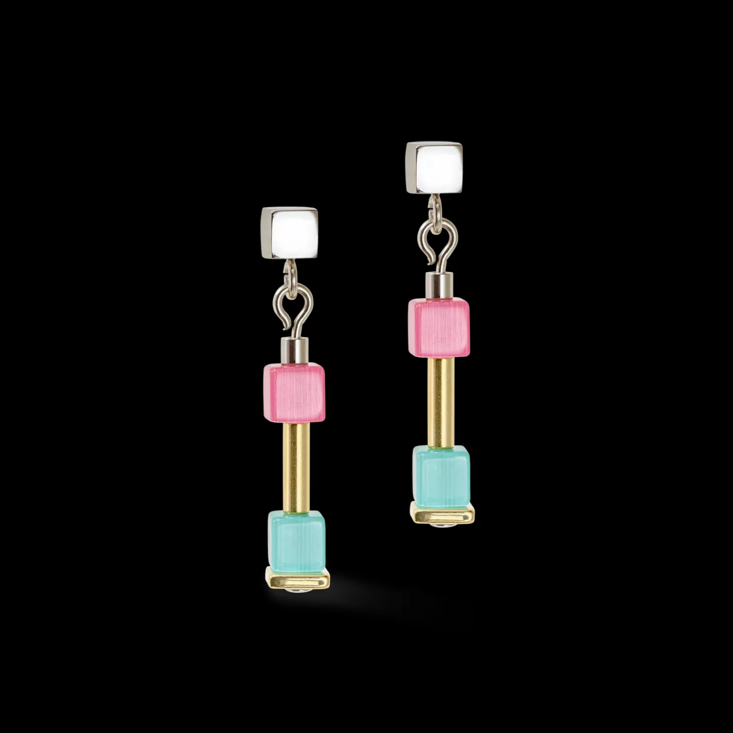 COEUR DE LION Cube Story Delicate Earrings Multicolor Spring
