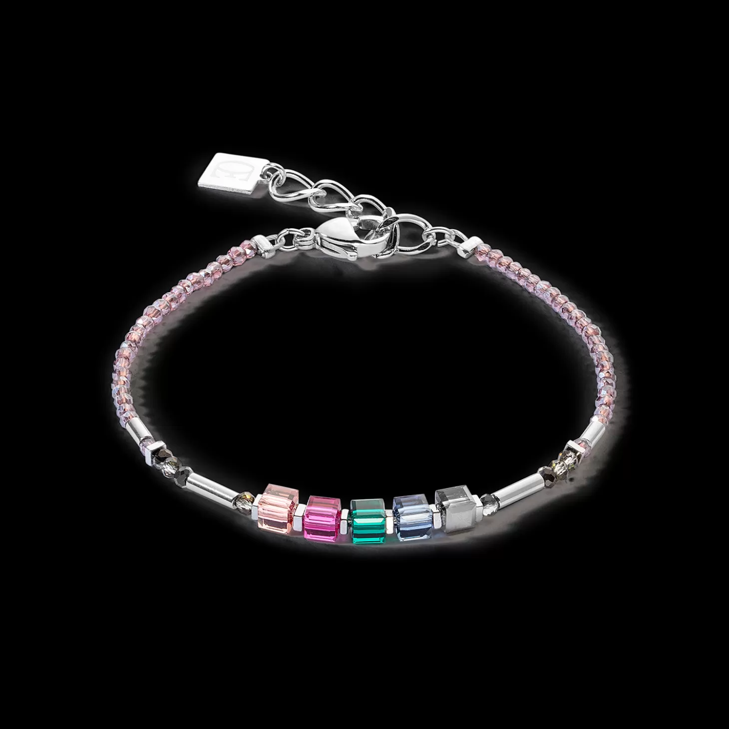 COEUR DE LION Cube Story Minimalistic Sparkling Bracelet Multicolour Art Nouveau