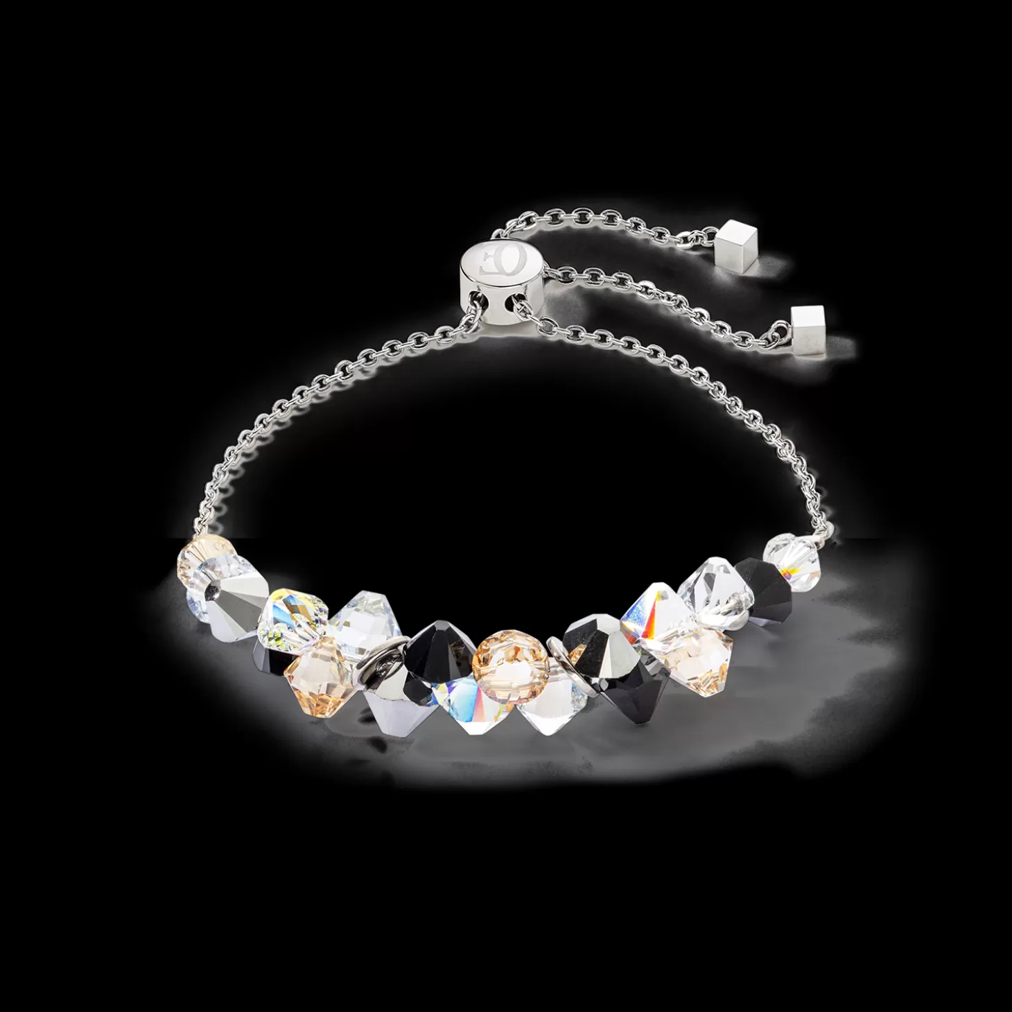 COEUR DE LION Dancing Crystals Bracelet Silver Black