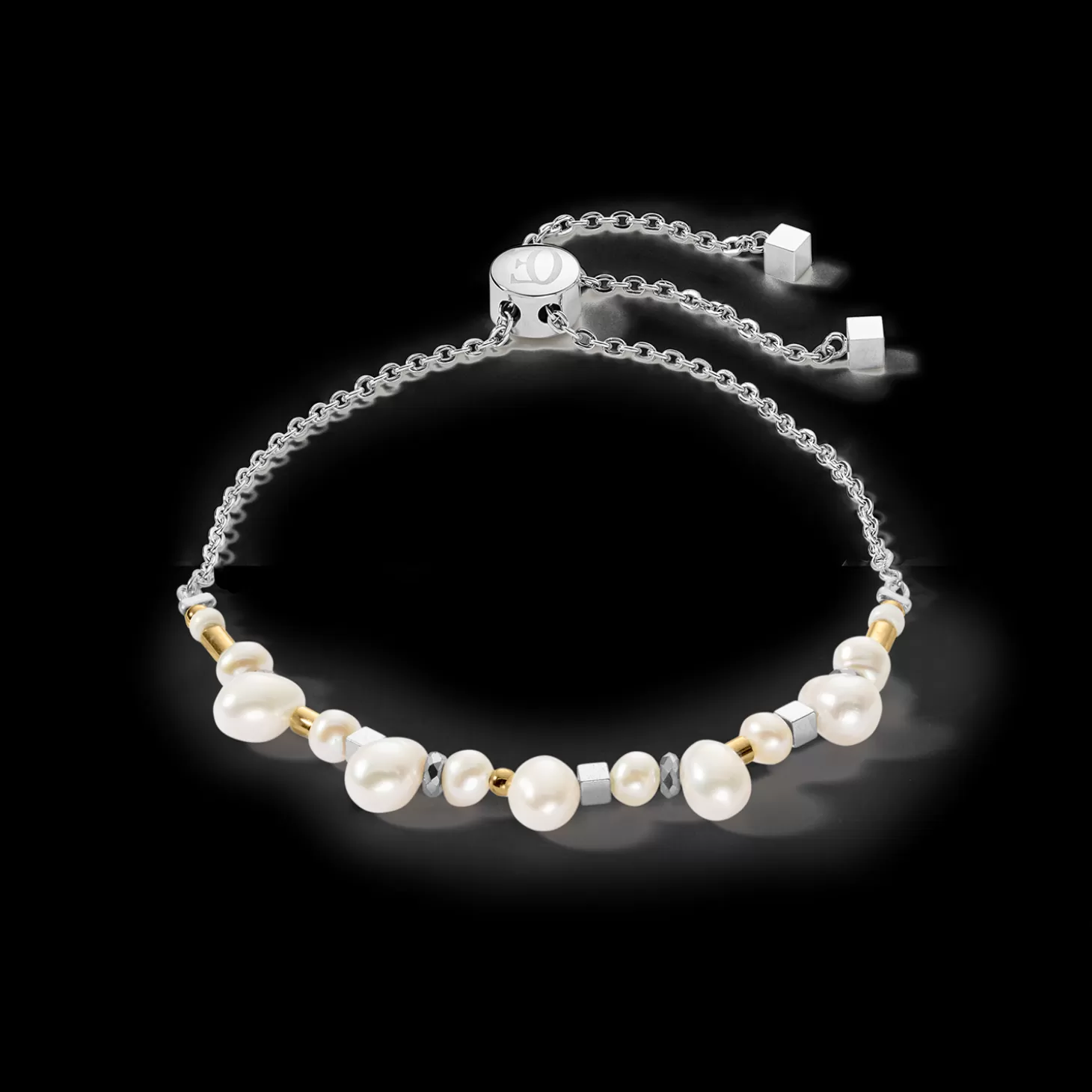 COEUR DE LION Dancing Freshwater Pearls Bracelet Bicolor