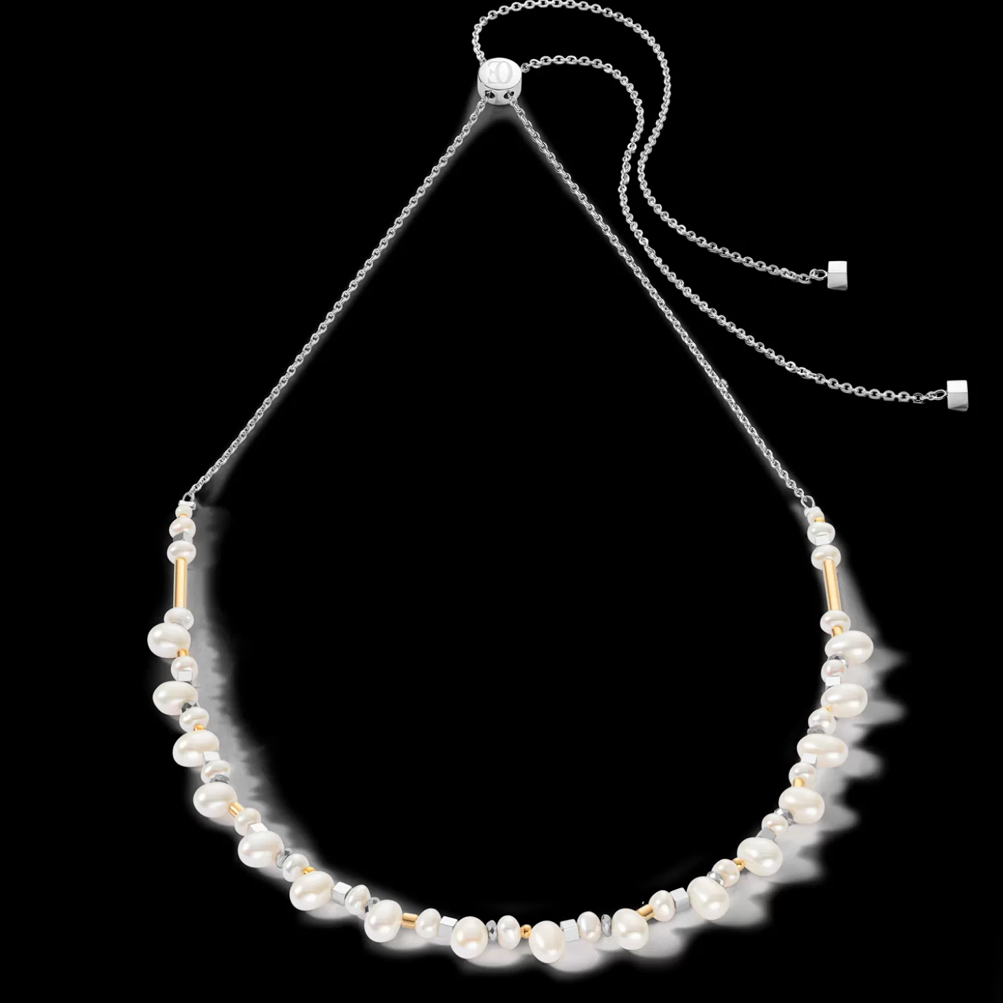 COEUR DE LION Dancing Freshwater Pearls Necklace Bicolor