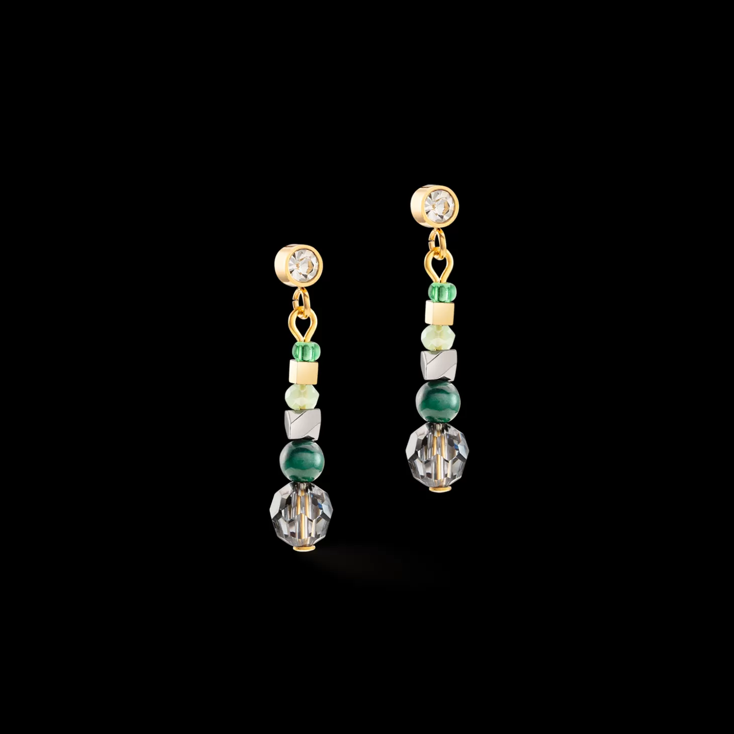 COEUR DE LION Earrings Amulet Glamorous Green Gold