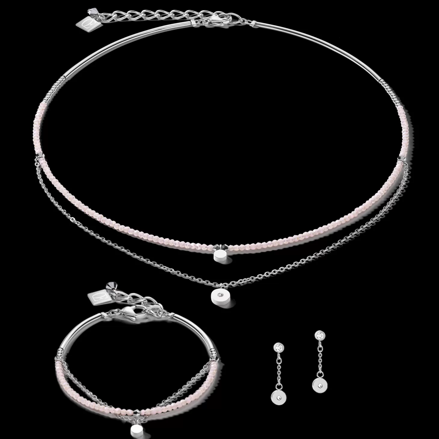 COEUR DE LION Earrings Coins & Chains Silver-Lilac