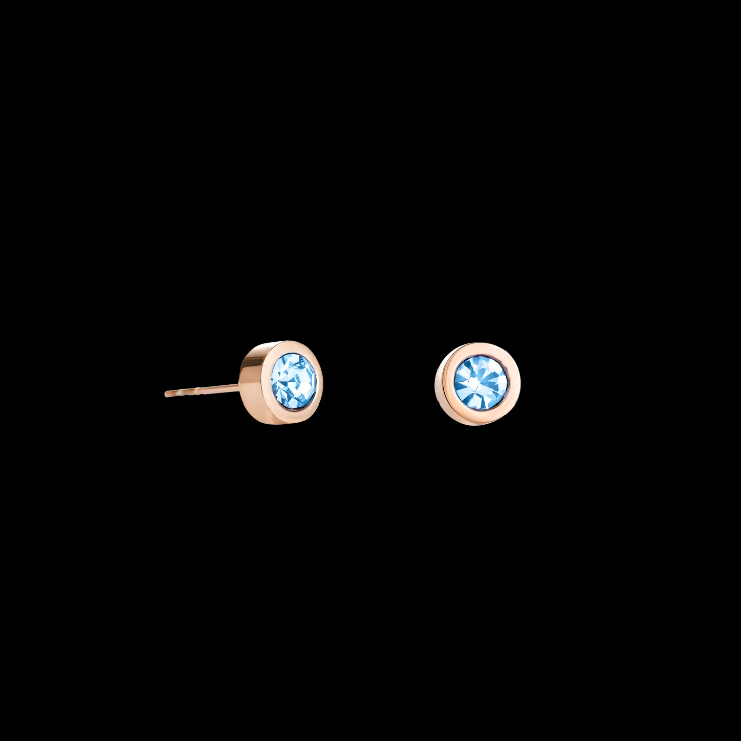 COEUR DE LION Earrings Crystal & Stainless Steel Aqua