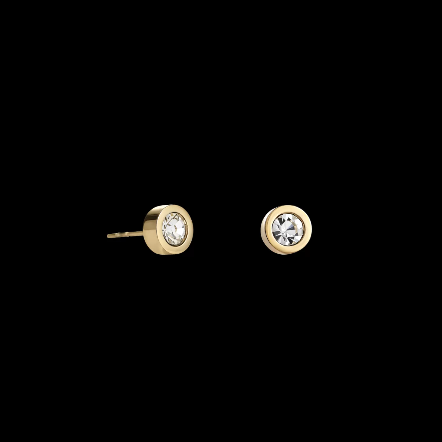 COEUR DE LION Earrings Crystal & Stainless Steel Gold Crystal