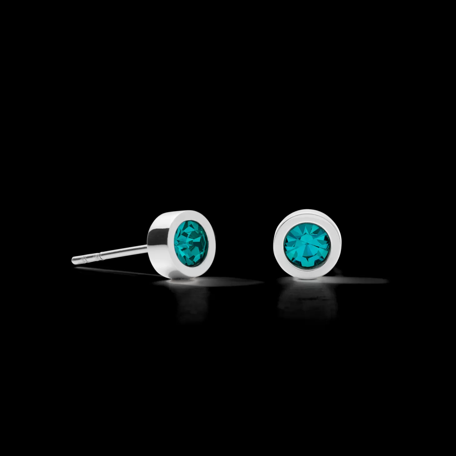 COEUR DE LION Earrings Crystal & Stainless Steel Silver Turquoise