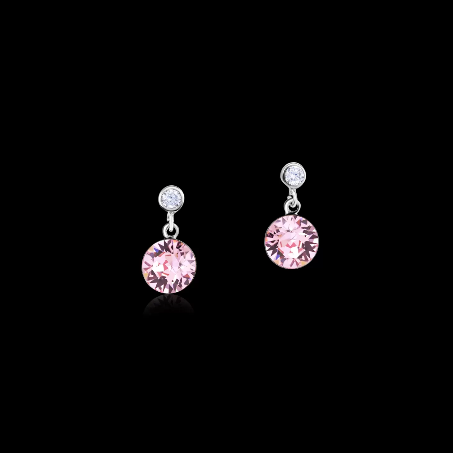 COEUR DE LION Earrings Crystals & Stainless Steel Light Rose