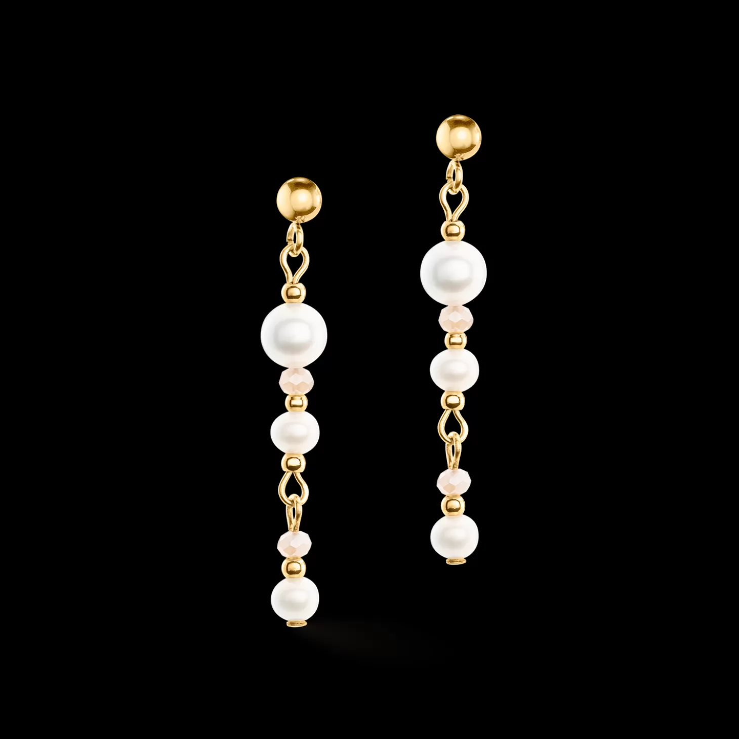 COEUR DE LION Earrings Drops Freshwater Pearls Gold