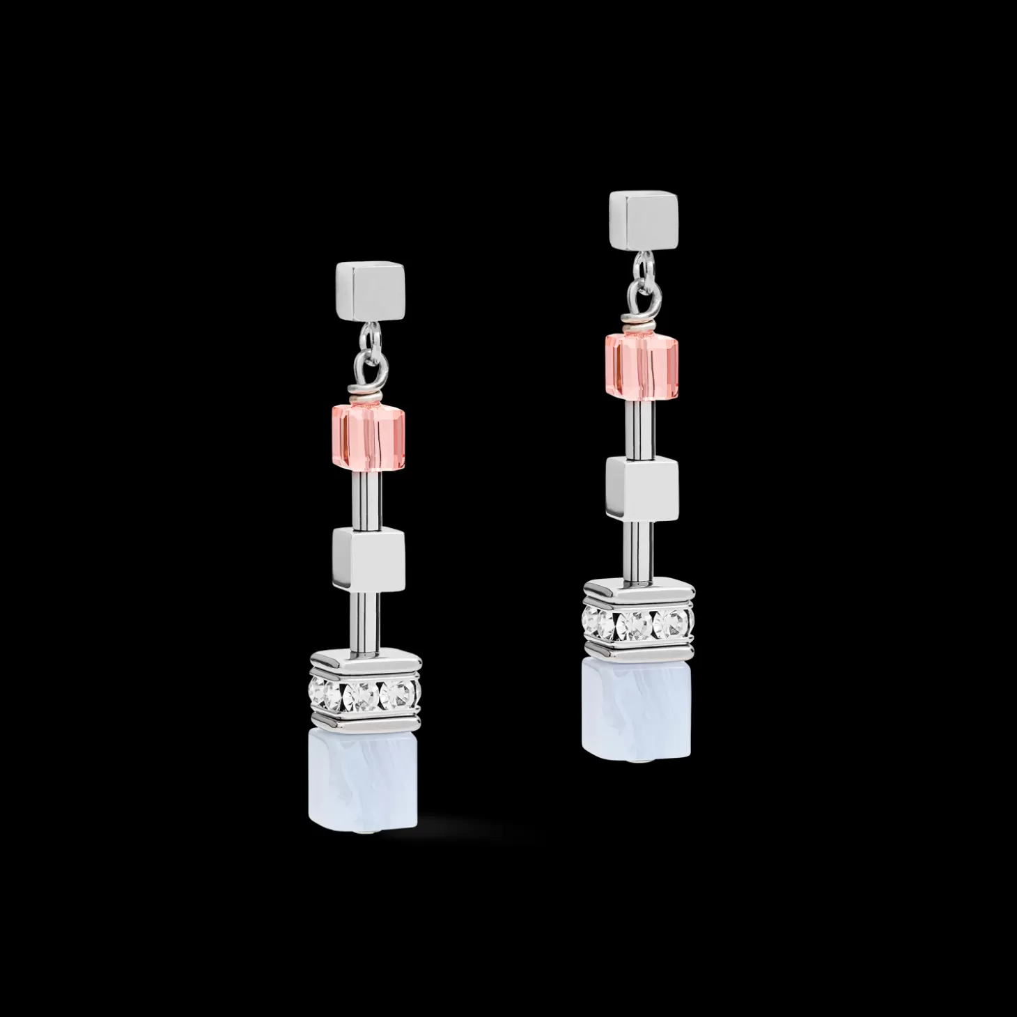 COEUR DE LION Earrings Geocube® Multitask Summer Multi Pastel-Silver