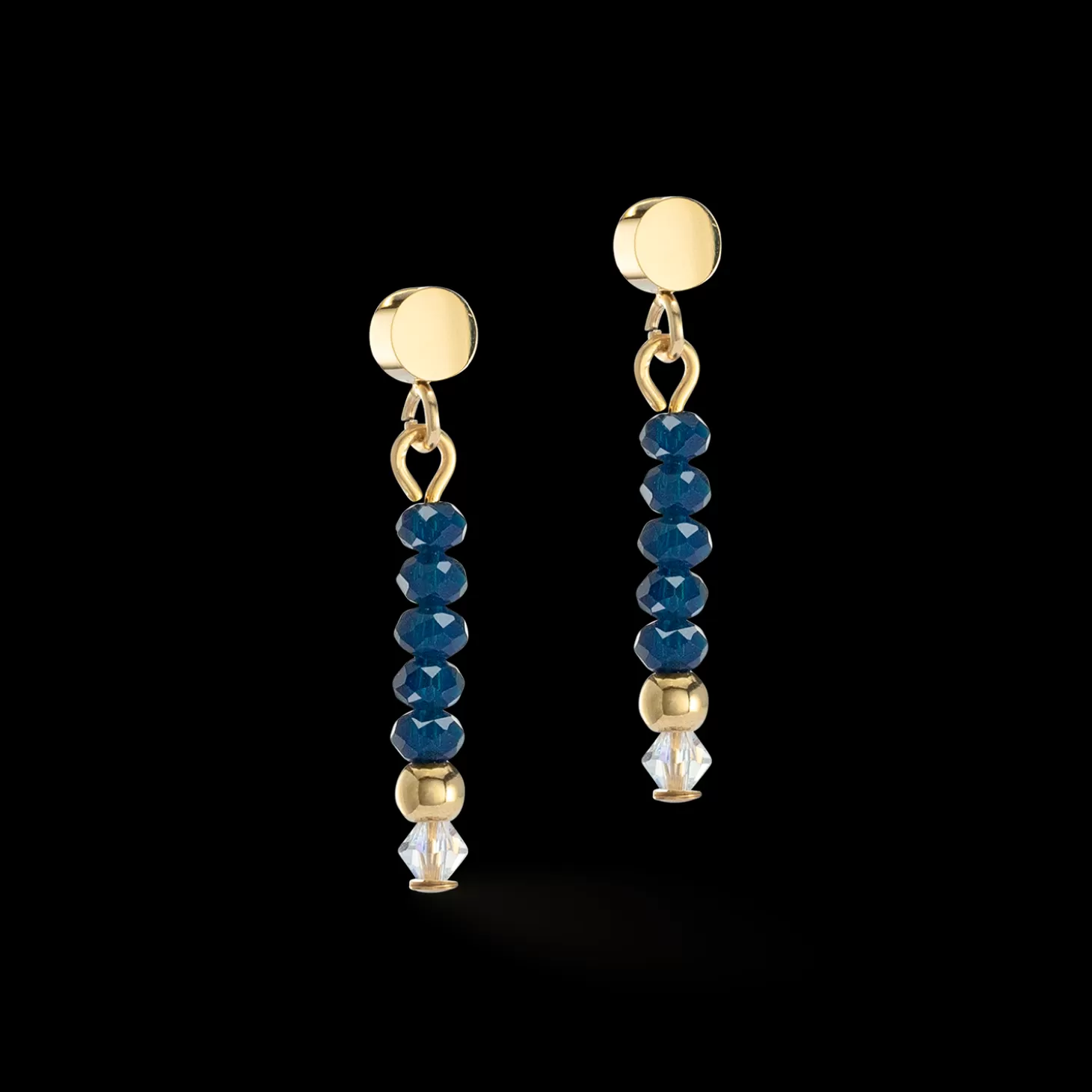 COEUR DE LION Earrings Little Twinkle Gold-Dark Blue