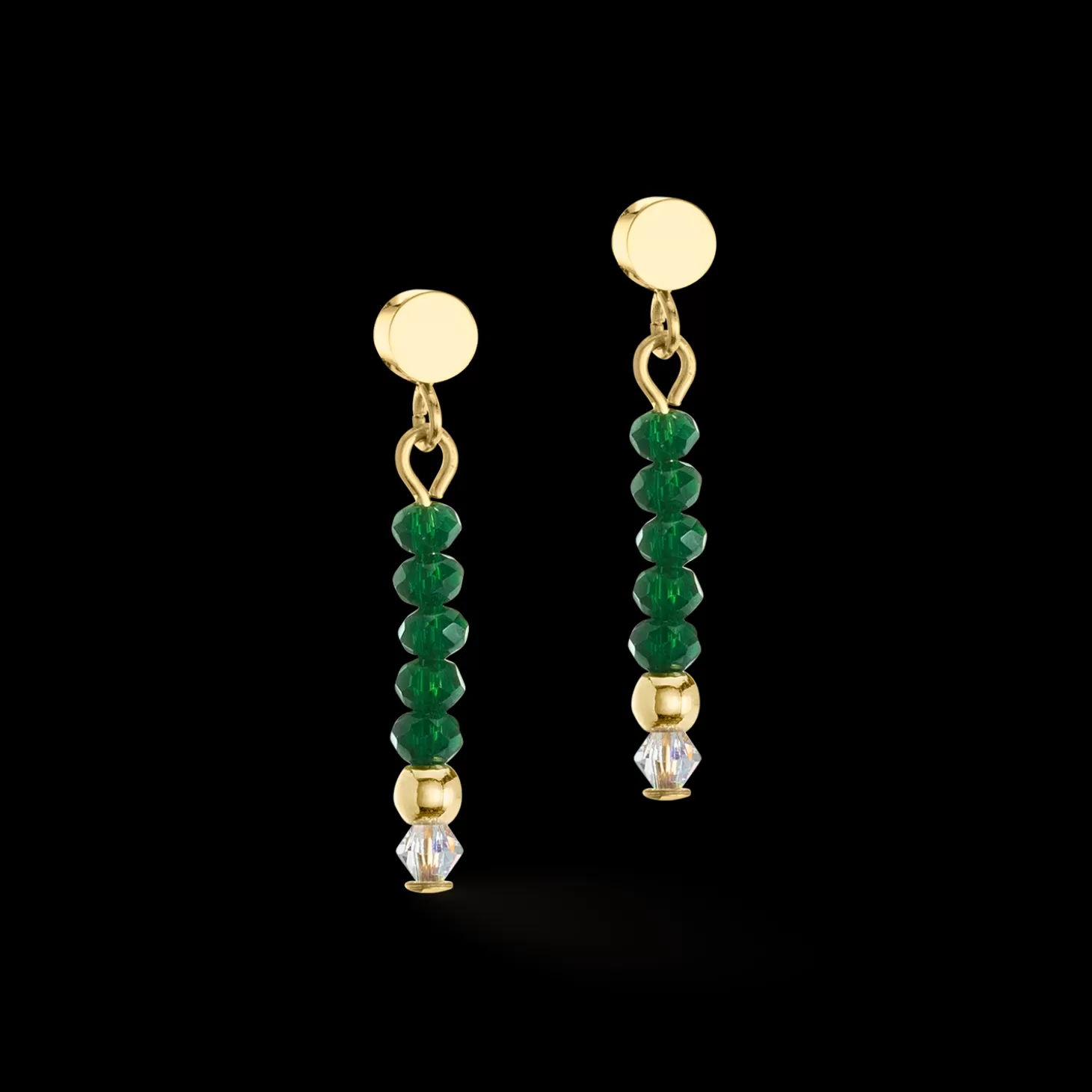 COEUR DE LION Earrings Little Twinkle Gold-Dark Green