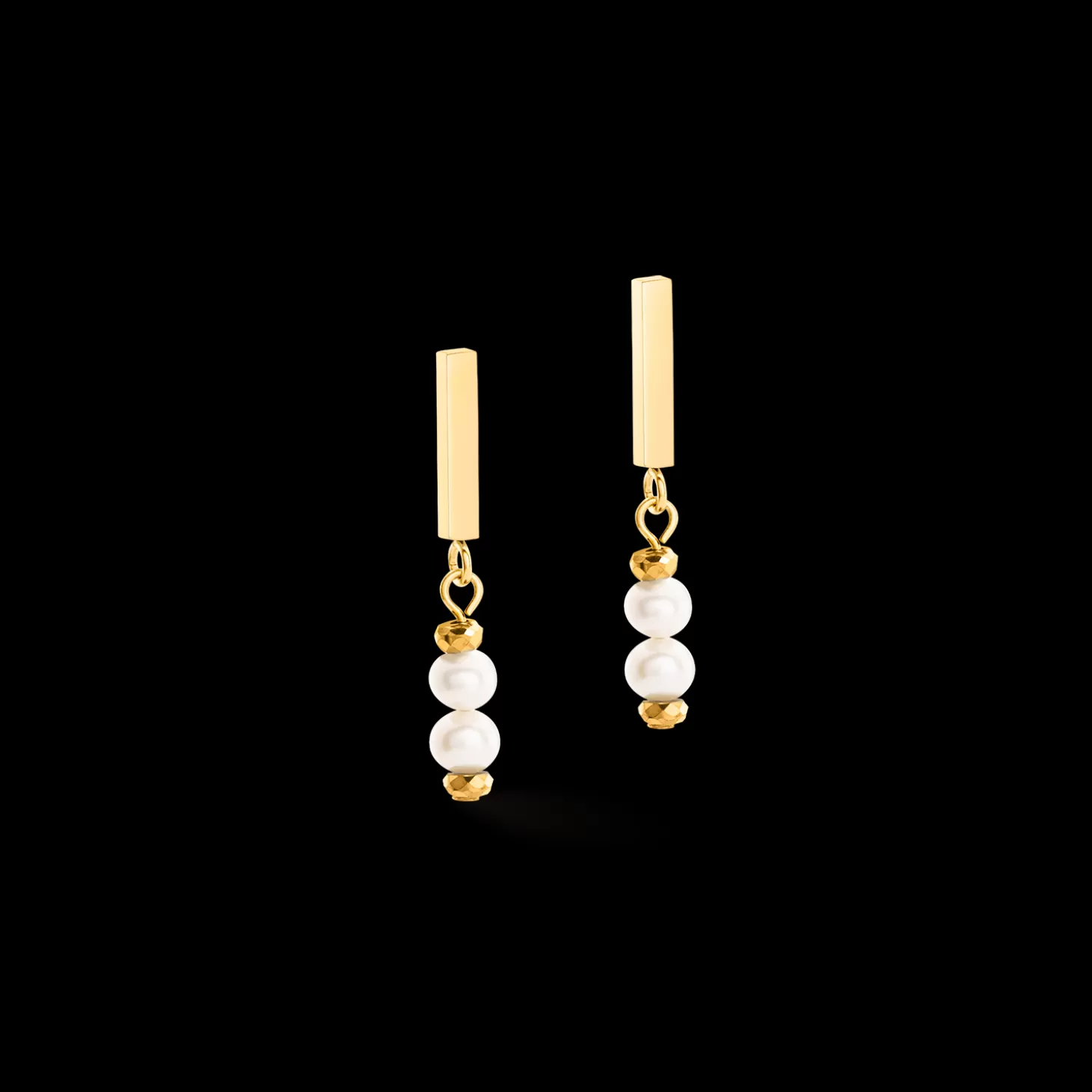 COEUR DE LION Earrings Shape Shifter Freshwater Pearls Gold