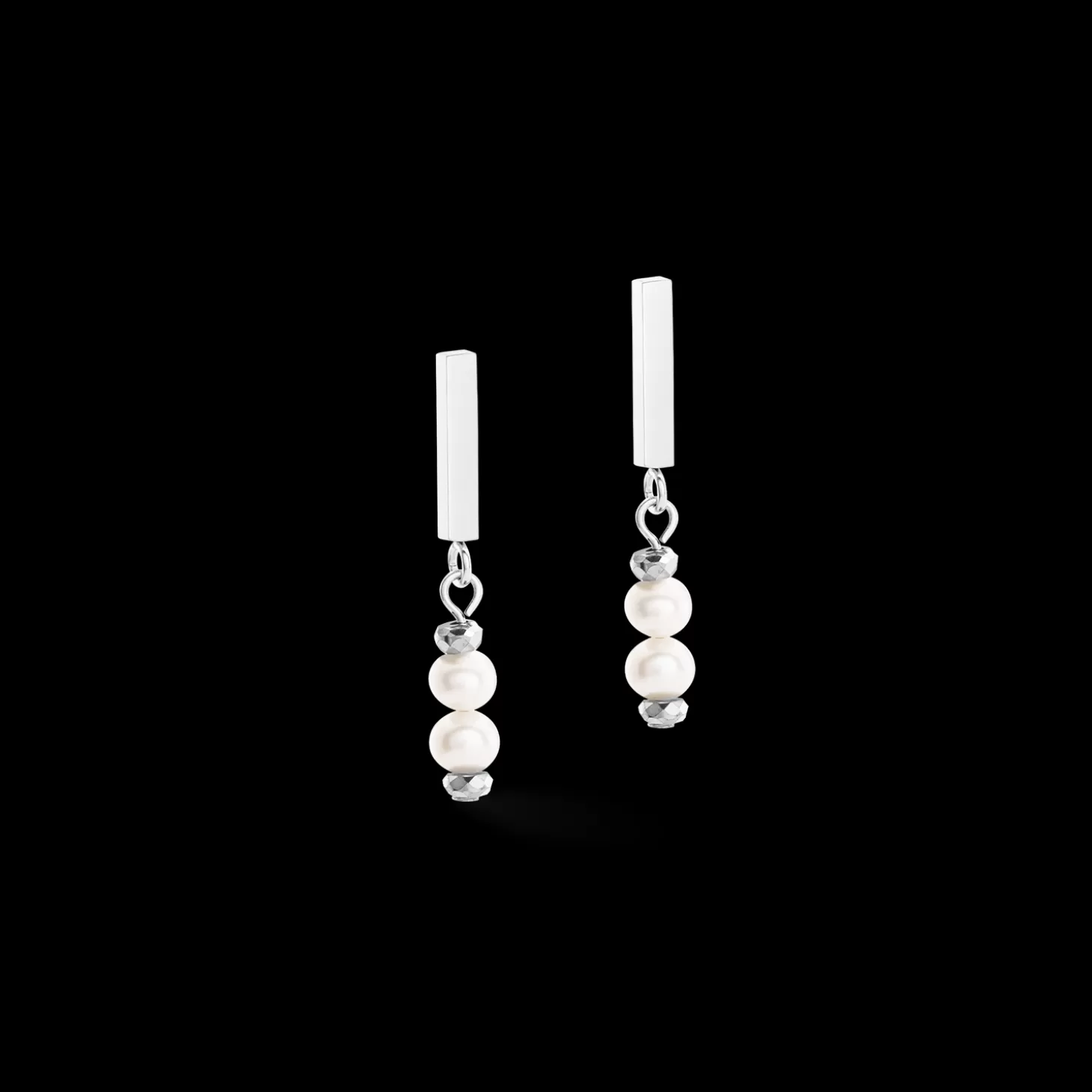 COEUR DE LION Earrings Shape Shifter Freshwater Pearls Silver