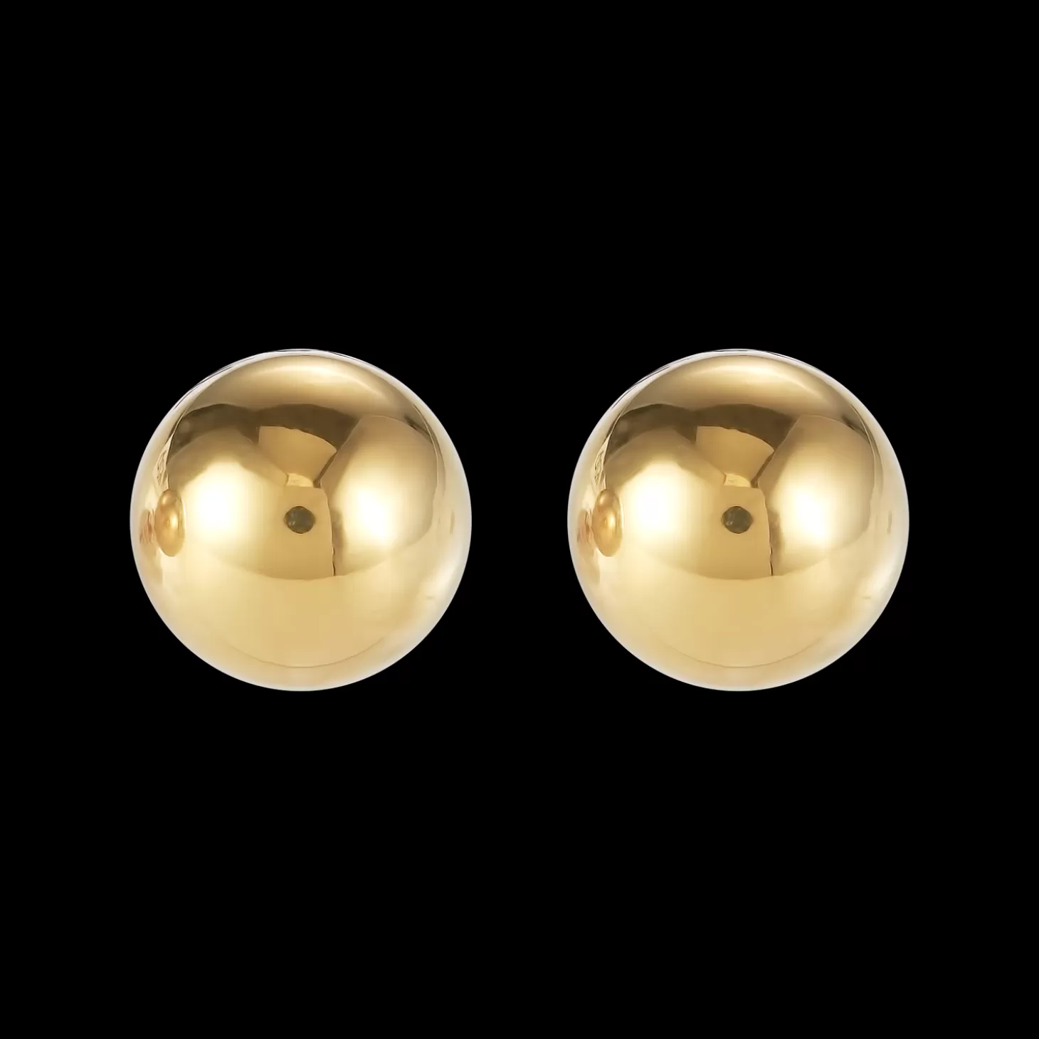 COEUR DE LION Earrings Stainless Steel Ball Large Gold