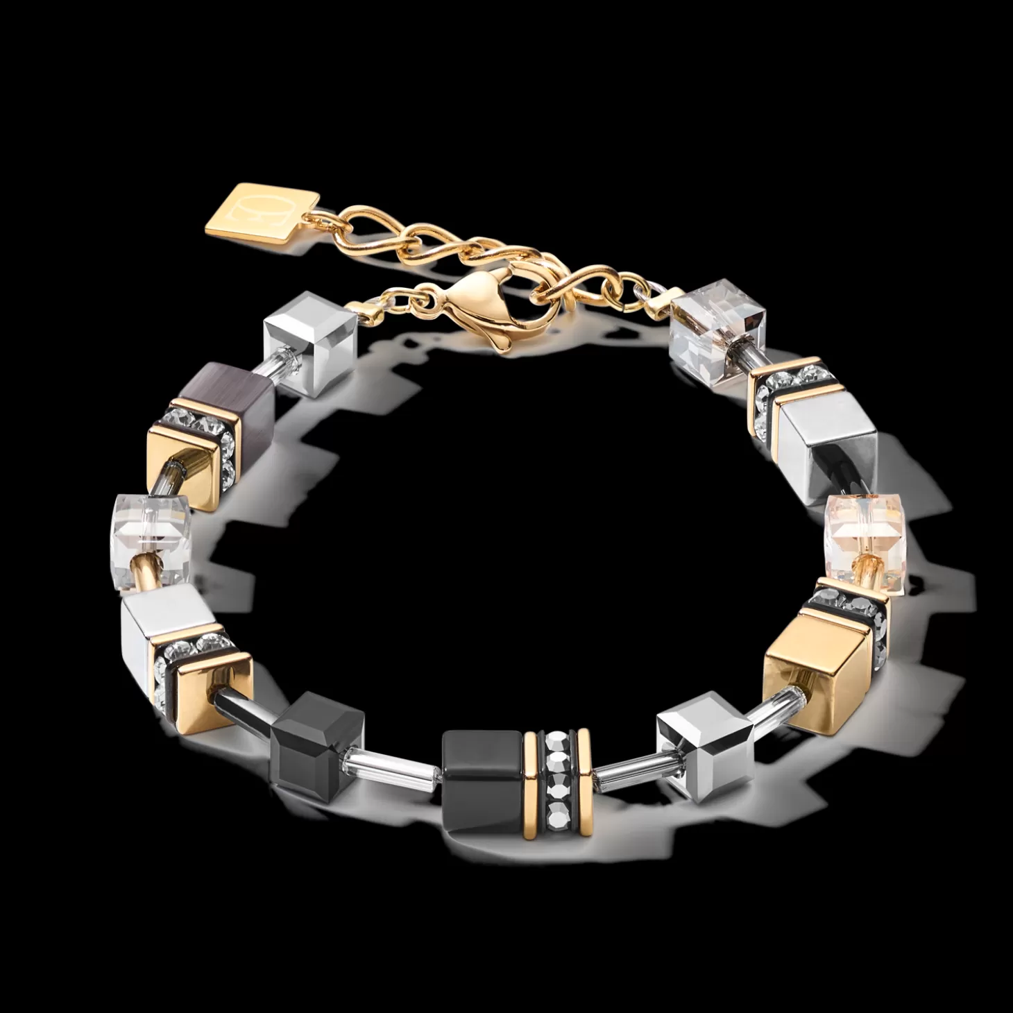 COEUR DE LION Geocube® Bracelet Grey-Gold