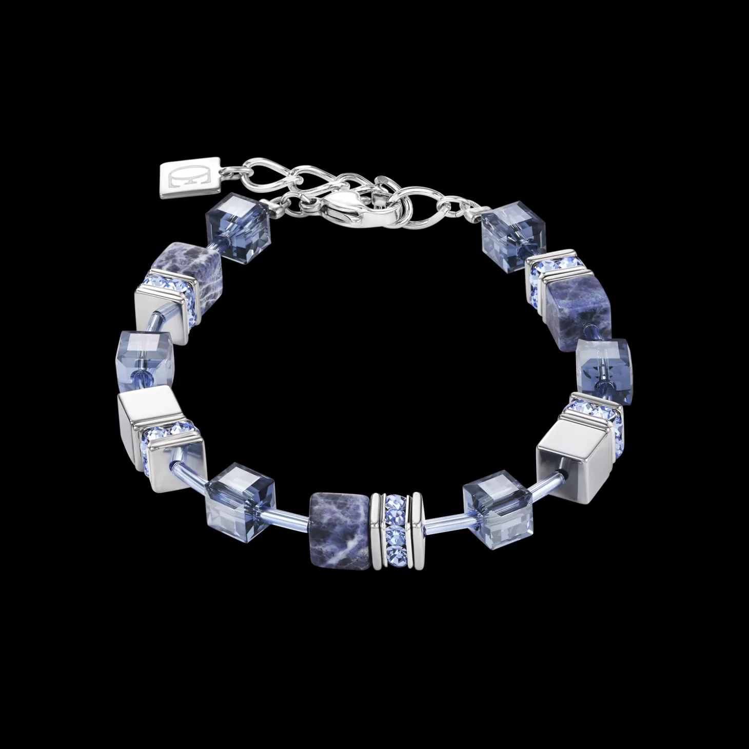 COEUR DE LION Geocube® Bracelet Sodalite & Haematite Blue