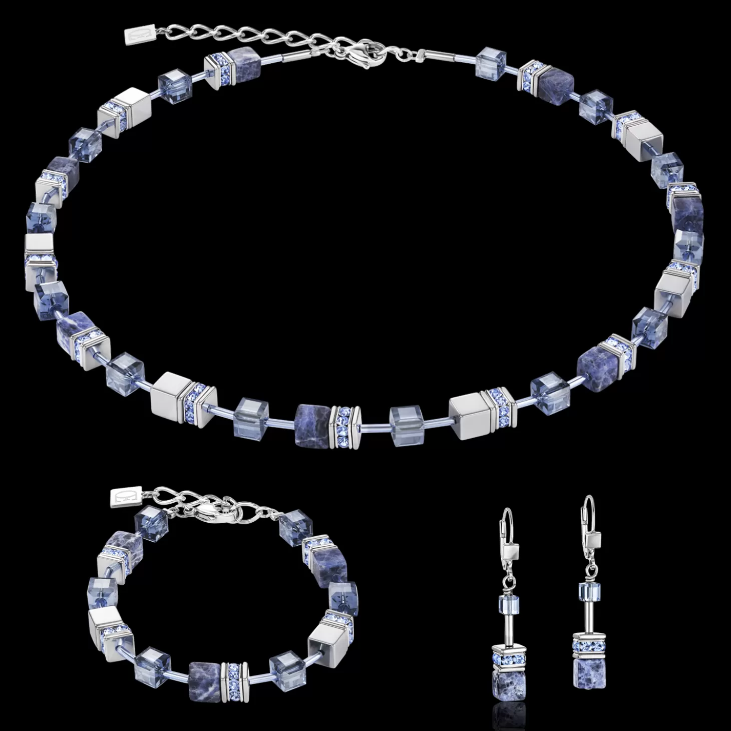 COEUR DE LION Geocube® Bracelet Sodalite & Haematite Blue