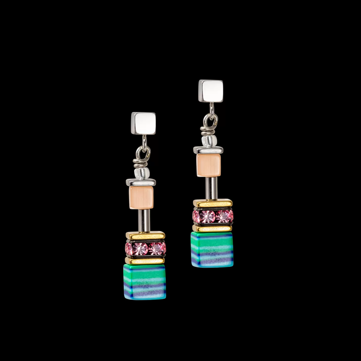 COEUR DE LION Geocube® Candy Earrings Multicolour Spring