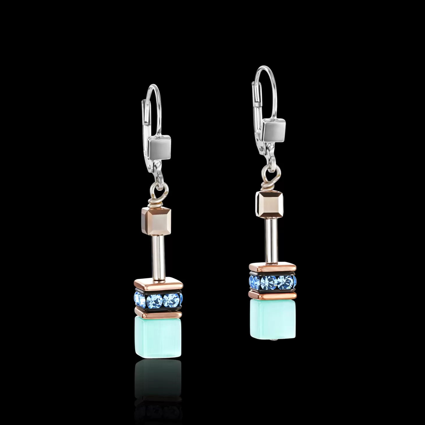 COEUR DE LION Geocube® Earrings Aqua