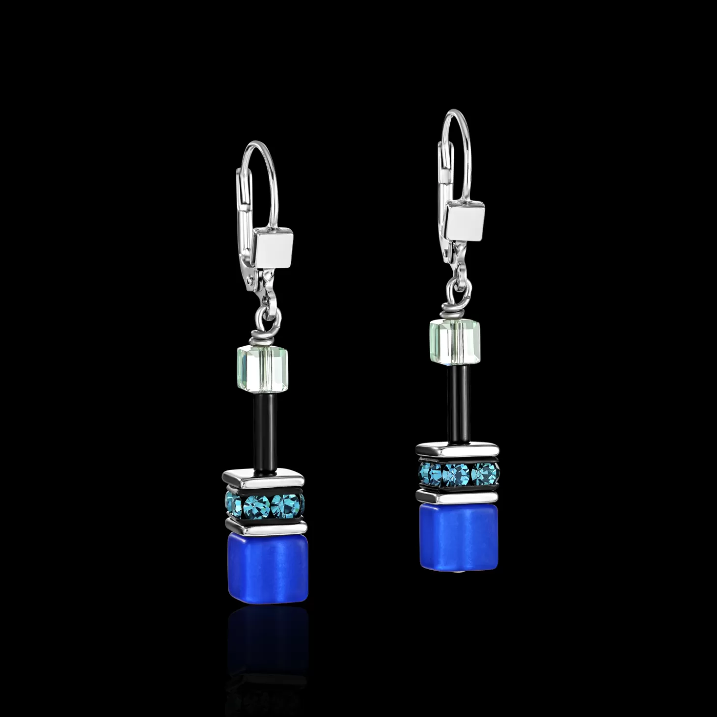 COEUR DE LION Geocube® Earrings Blue-Green