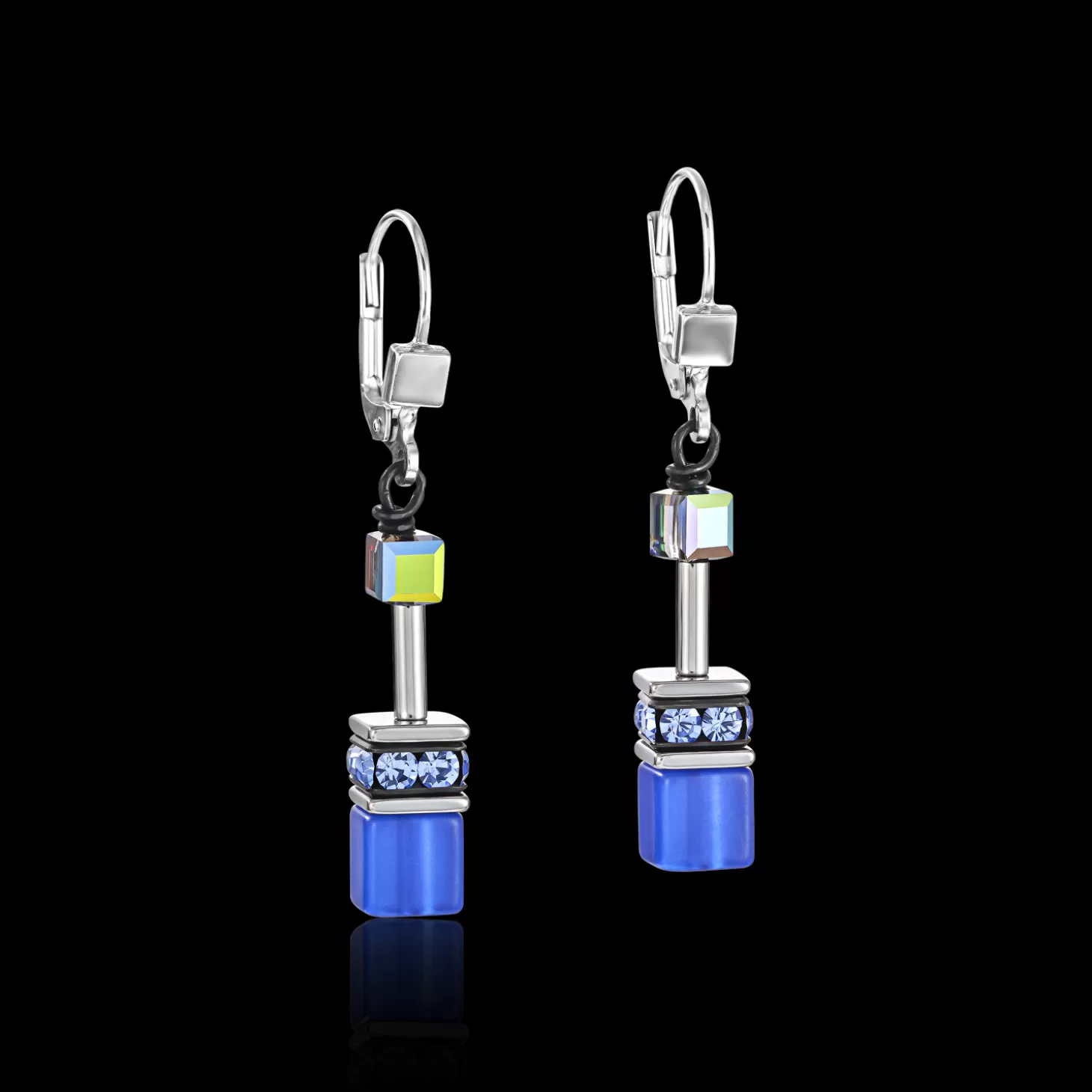 COEUR DE LION Geocube® Earrings Cobalt Blue