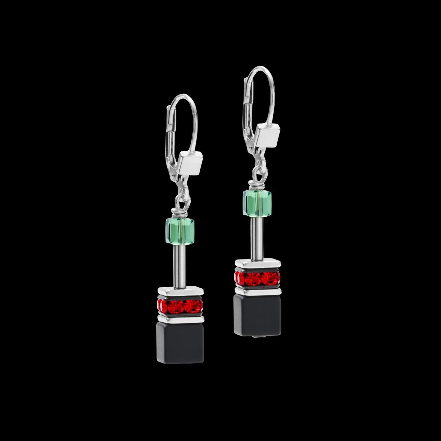 COEUR DE LION Geocube® Earrings Onyx Multicolour Pop Art