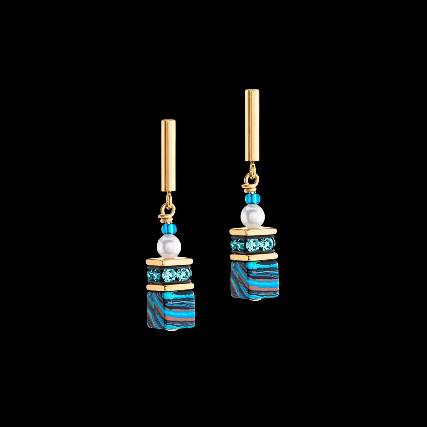 COEUR DE LION Geocube® Fusion Festive Earrings Turquoise