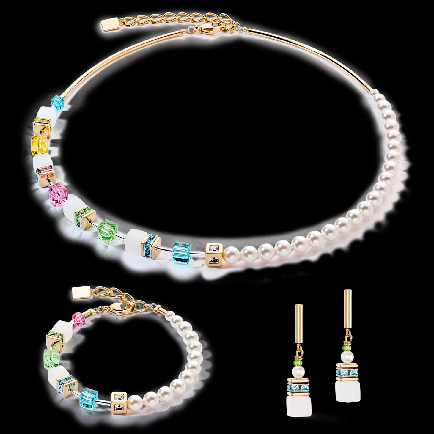 COEUR DE LION Geocube® Fusion Festive Necklace Multicolour