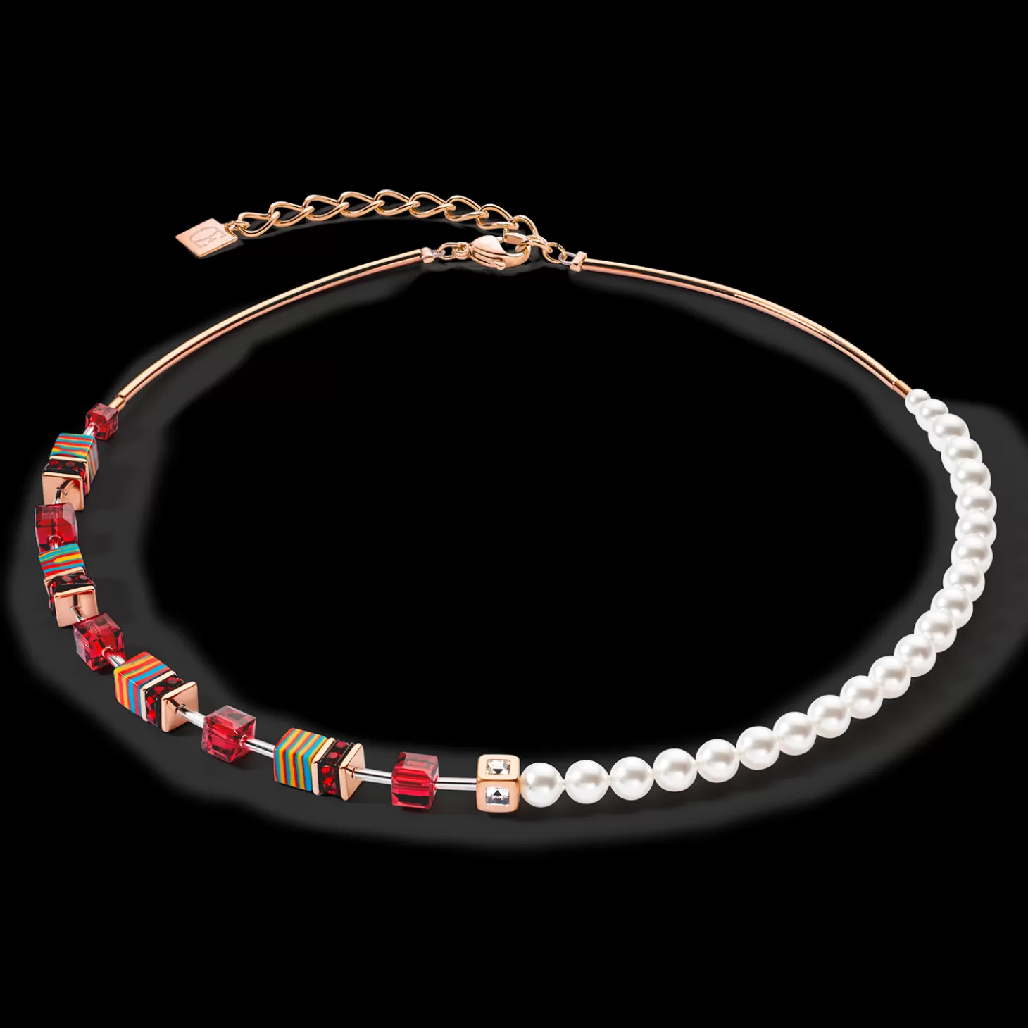 COEUR DE LION Geocube® Fusion Festive Necklace Red