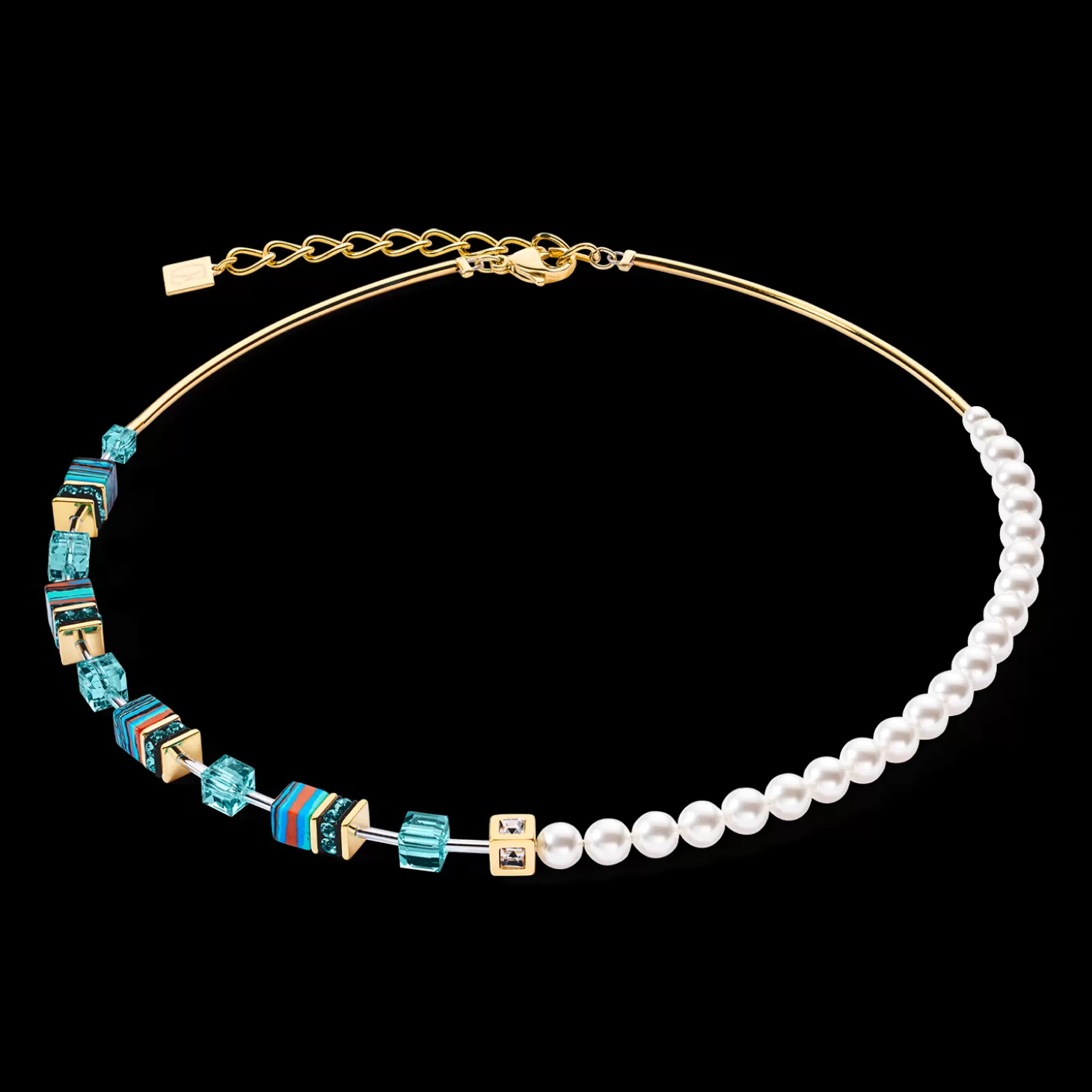 COEUR DE LION Geocube® Fusion Festive Necklace Turquoise