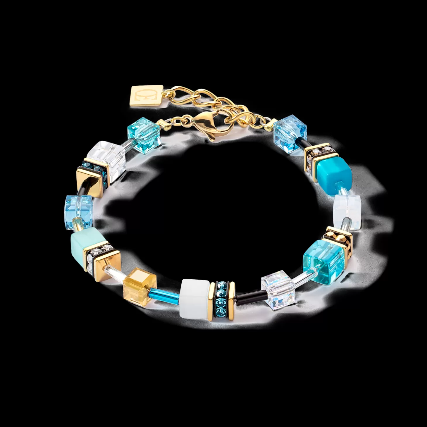 COEUR DE LION Geocube® Iconic Bracelet Gold Turquoise