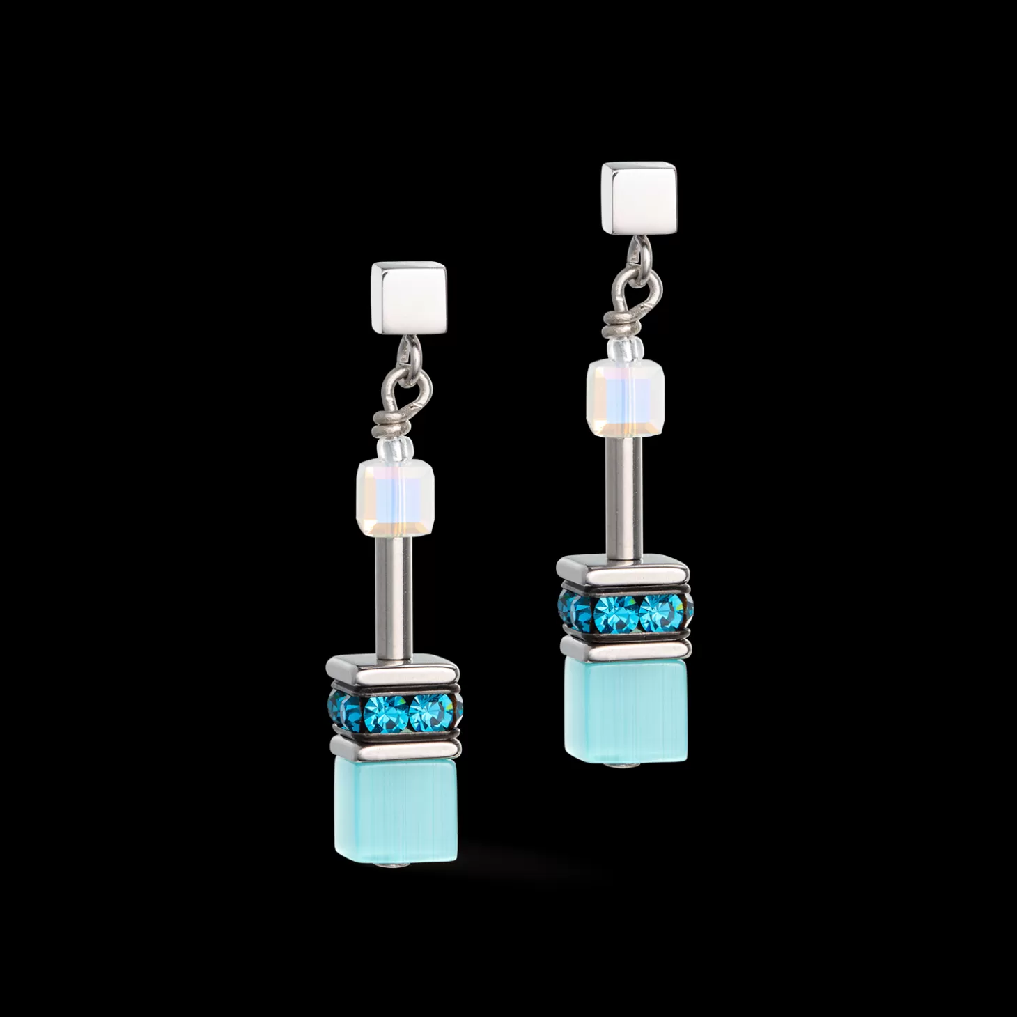 COEUR DE LION Geocube® Iconic Joyful Colours Earrings Turquoise