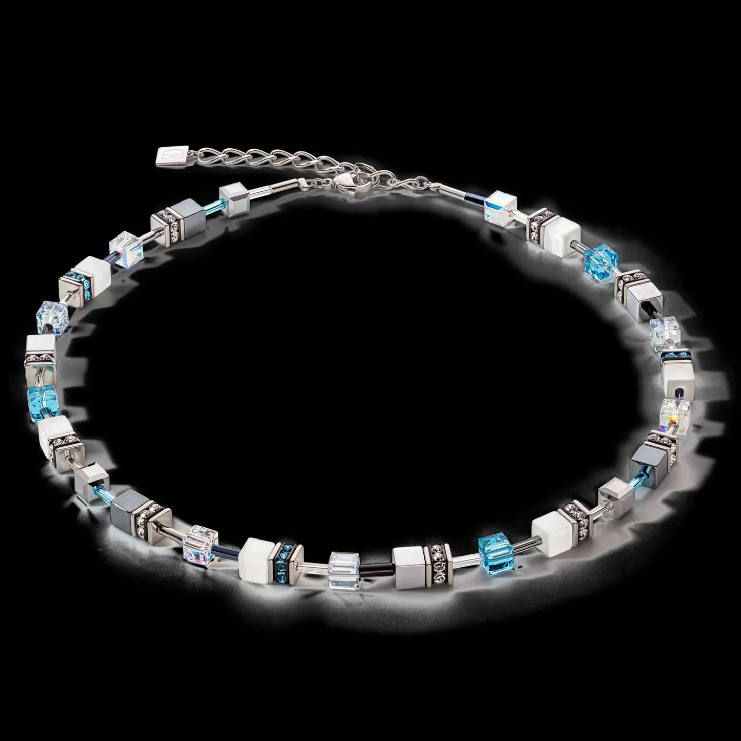 COEUR DE LION Geocube® Iconic Monochrome Necklace Aqua