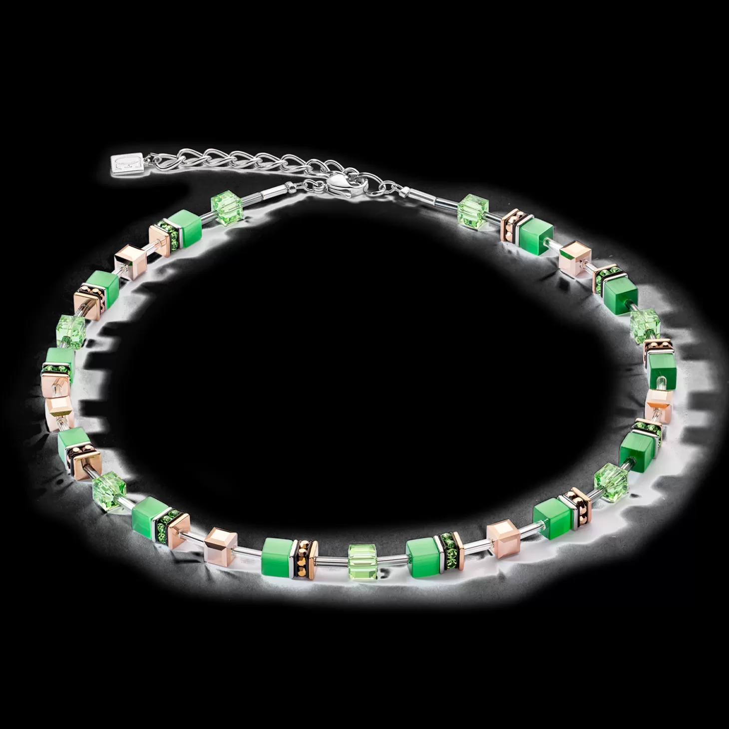 COEUR DE LION Geocube® Iconic Monochrome Necklace Green